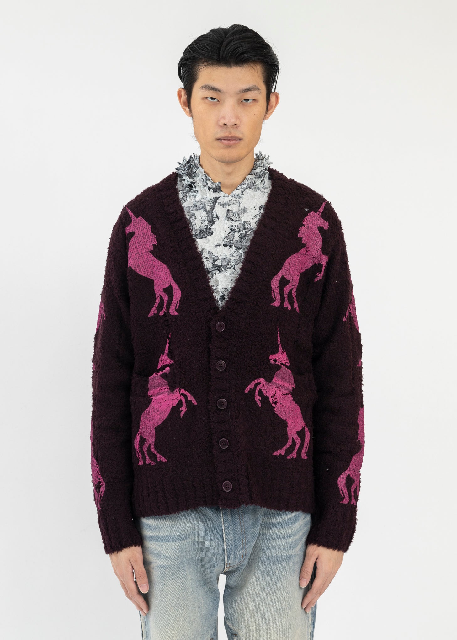 PURPLE UNICORN GRUNGE CARDIGAN – 017 Shop