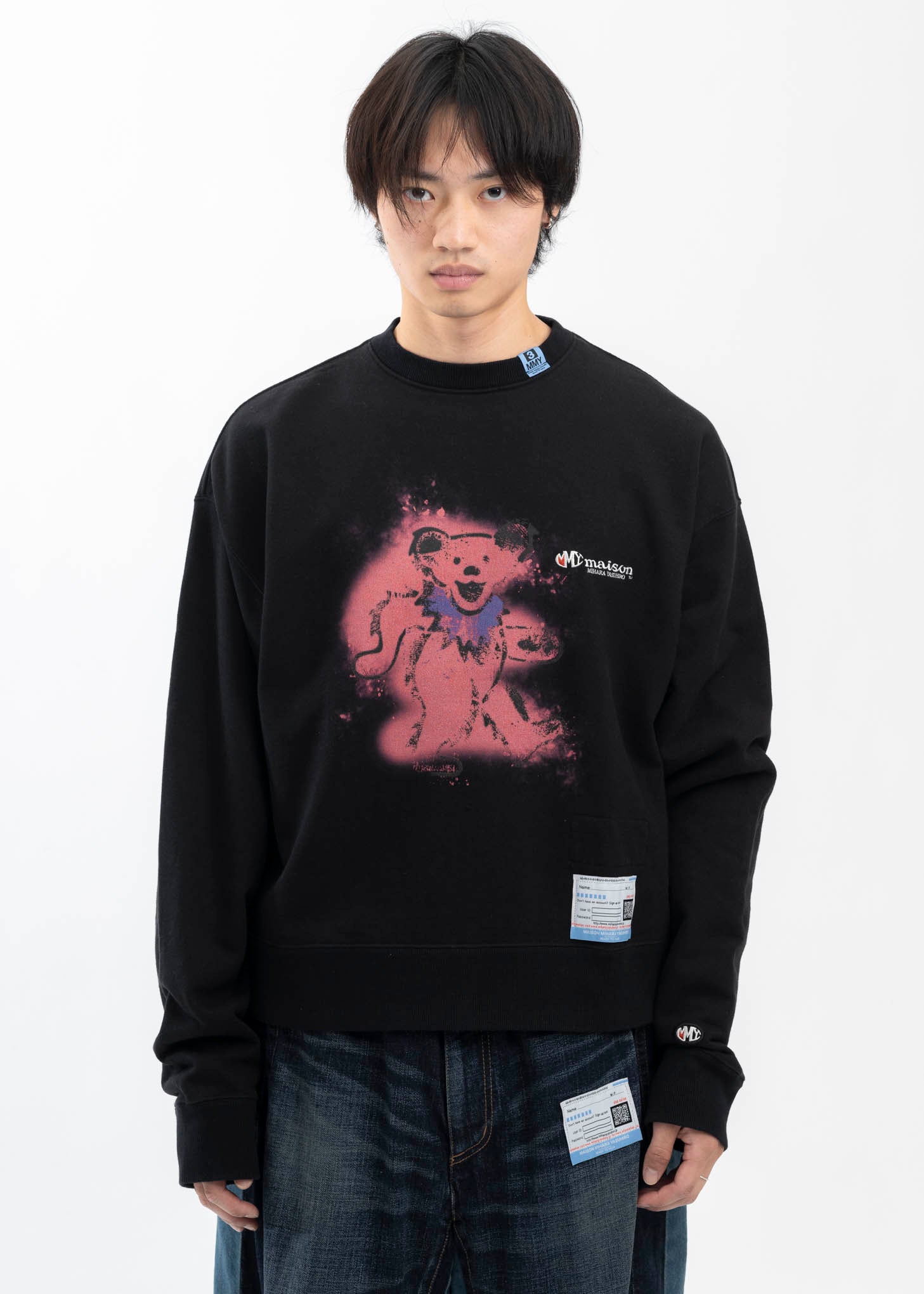 Black Bear Printed Sweatshirt
