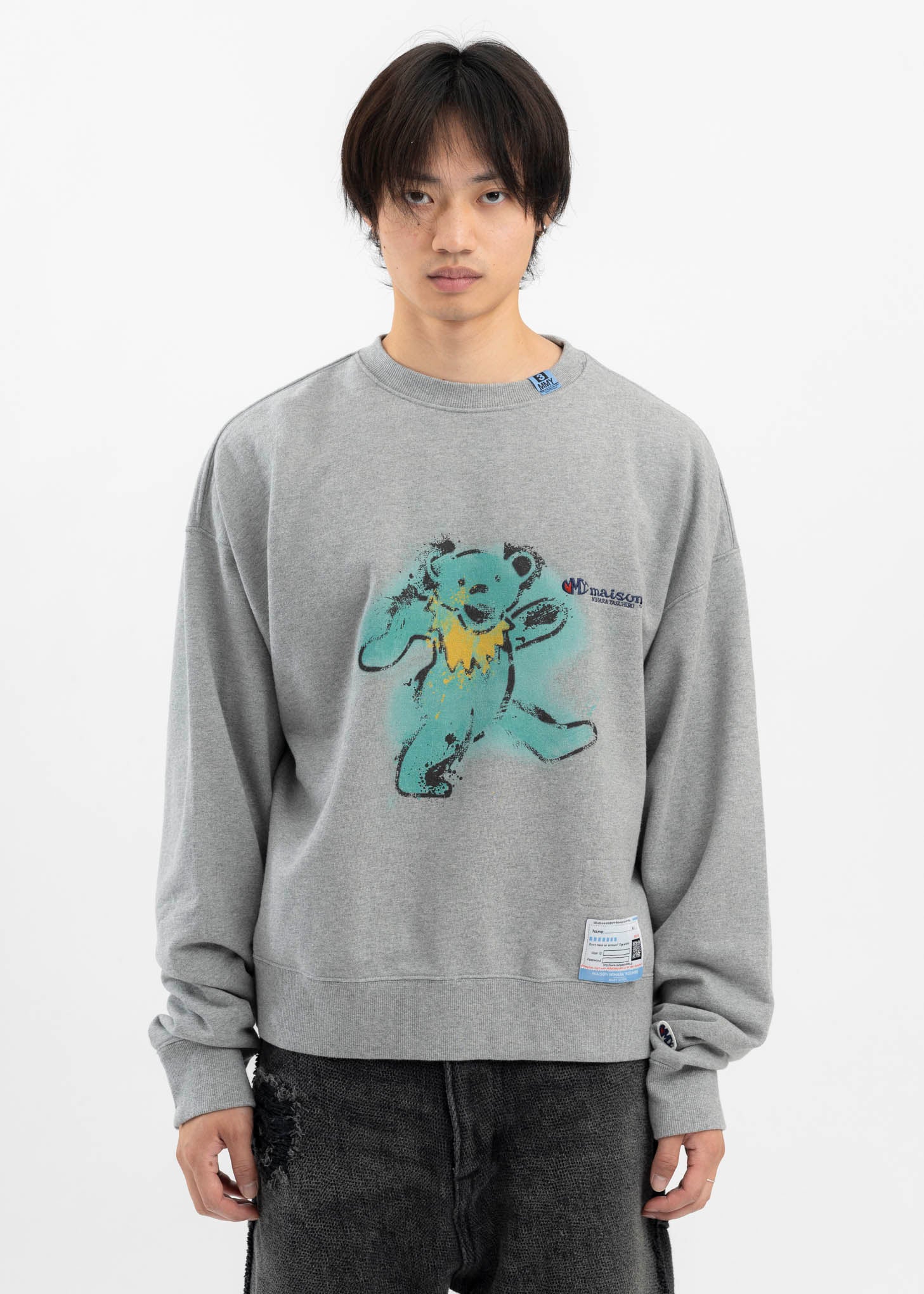 Grey Bear Printed Sweatshirt