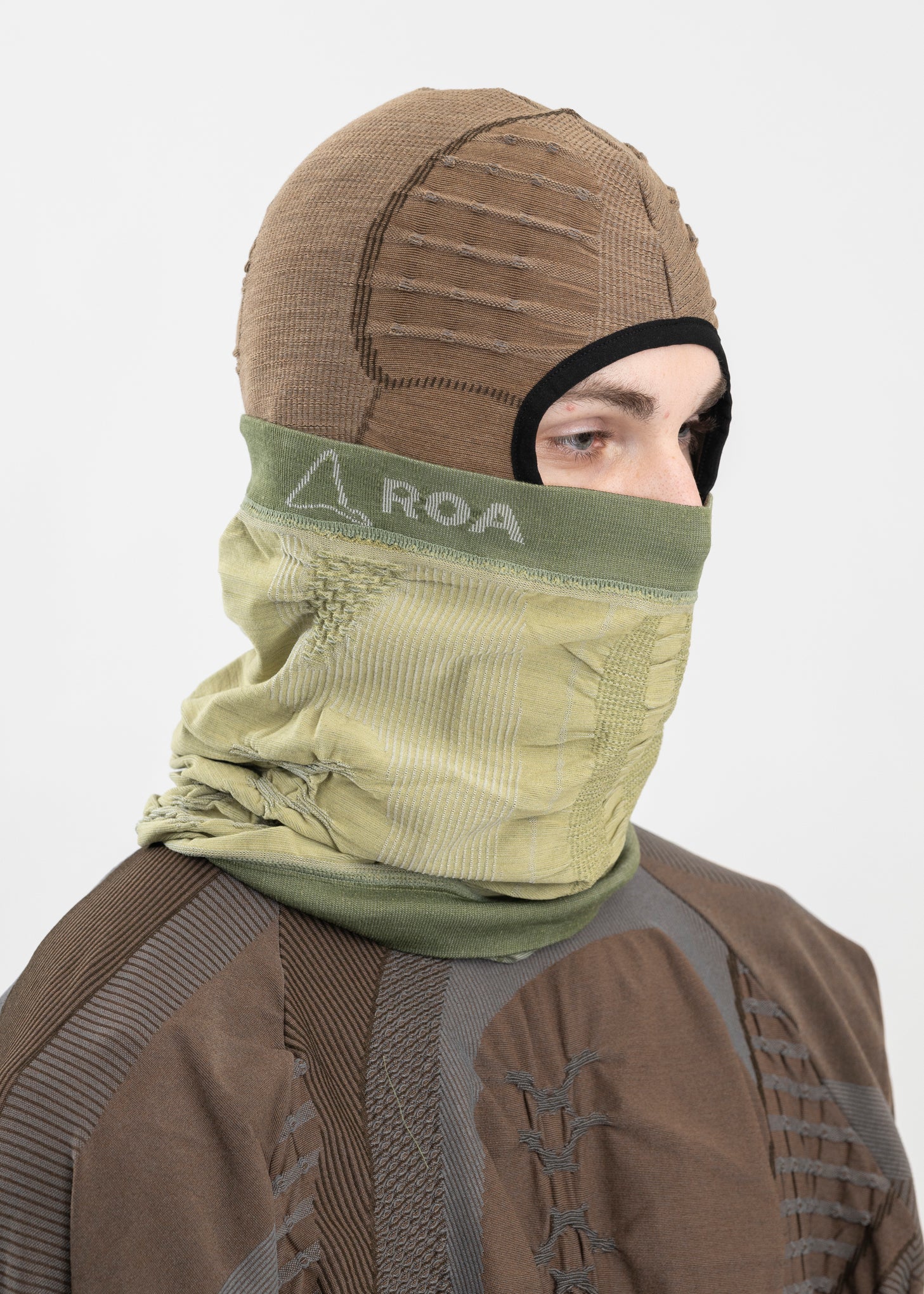 MILITARY GREEN 3D KNIT NECK GAITER 017 Shop