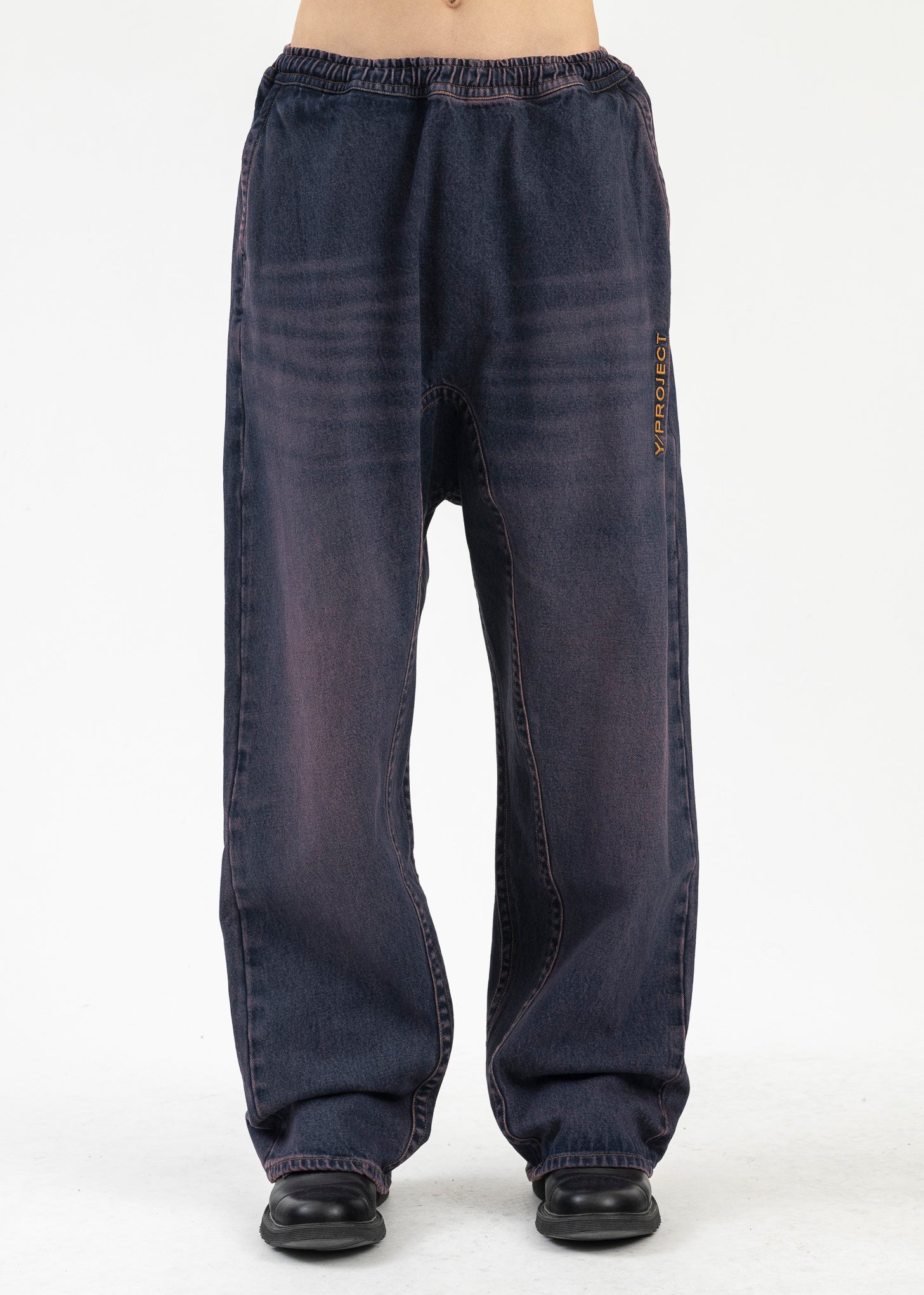 PURPLE NAVY PINCHED LOGO SOUFFLE JEANS – 017 Shop