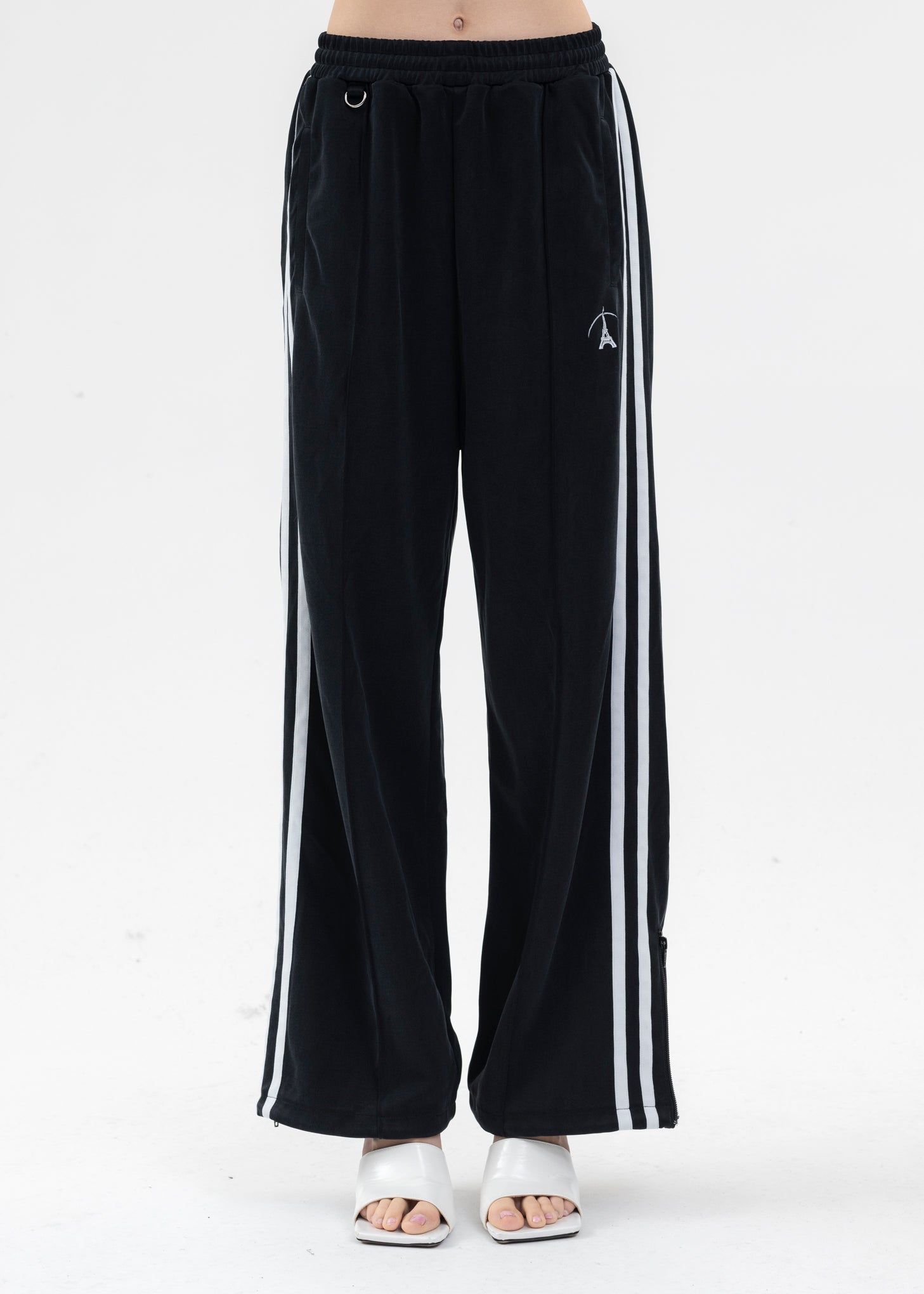 BLACK VINTAGE EFFECT TRACK PANTS – 017 Shop