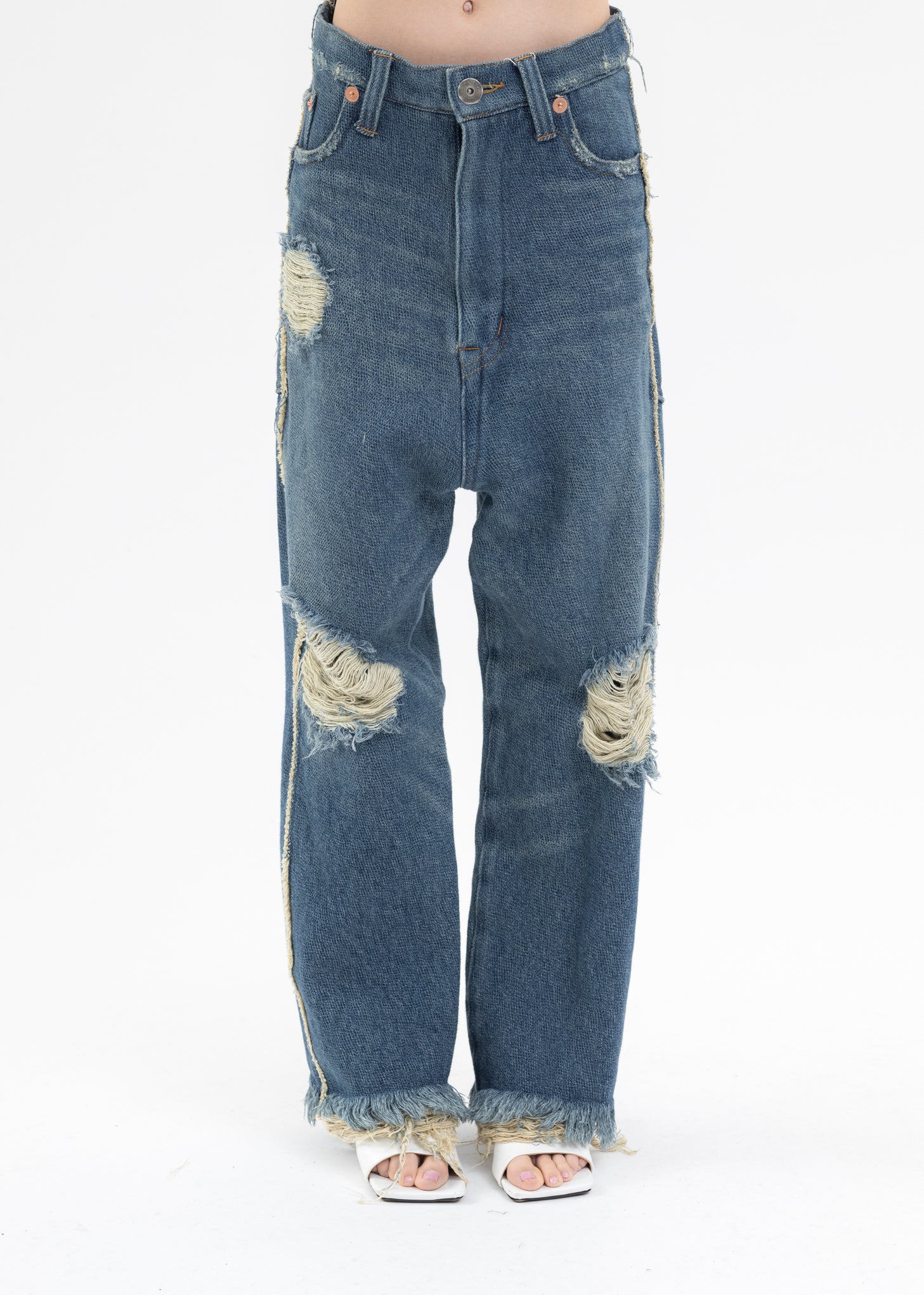 Indigo Blue Denim X-Strap Pant main image 1