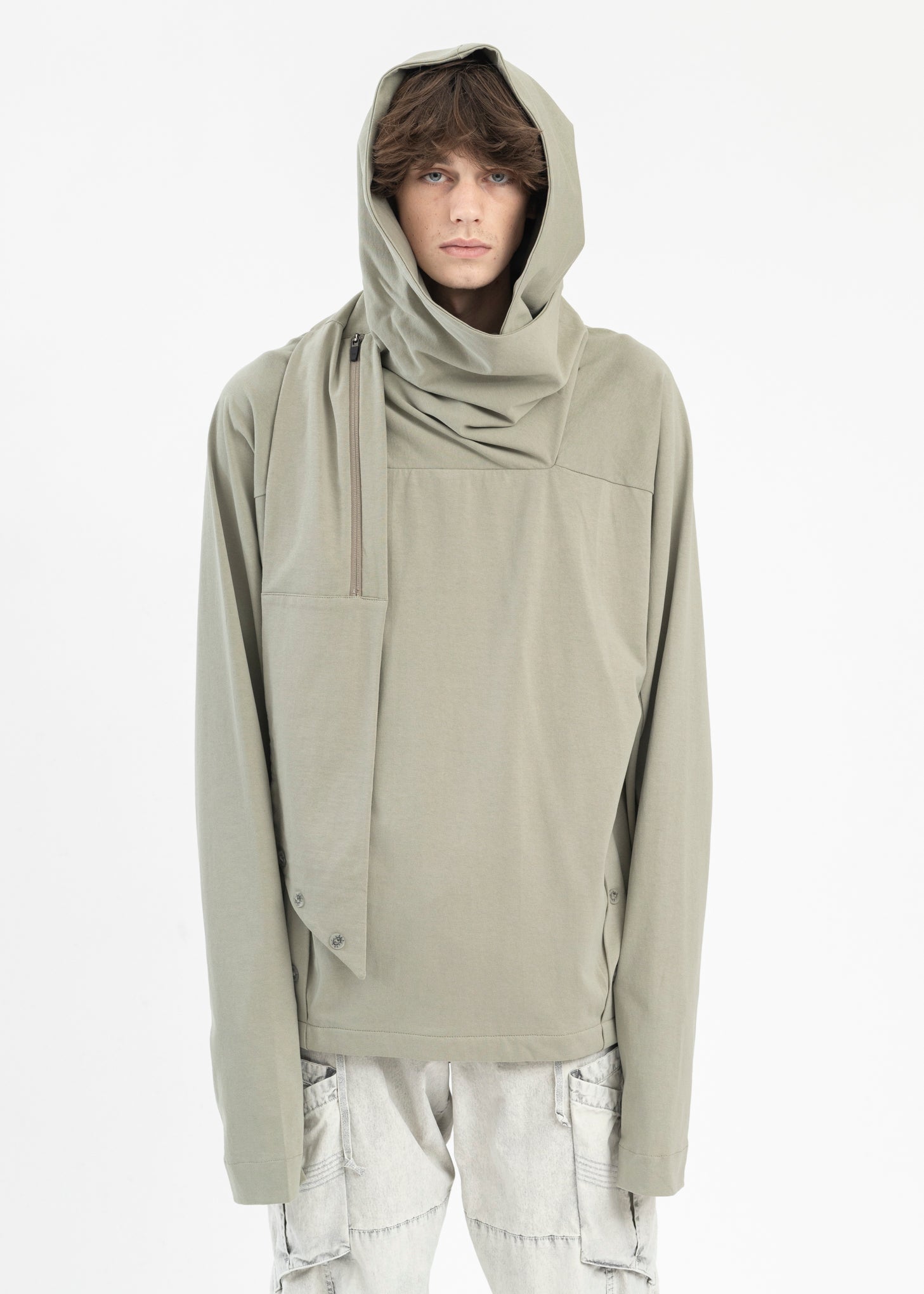 FOG GREEN SCARF HOODIE – 017 Shop