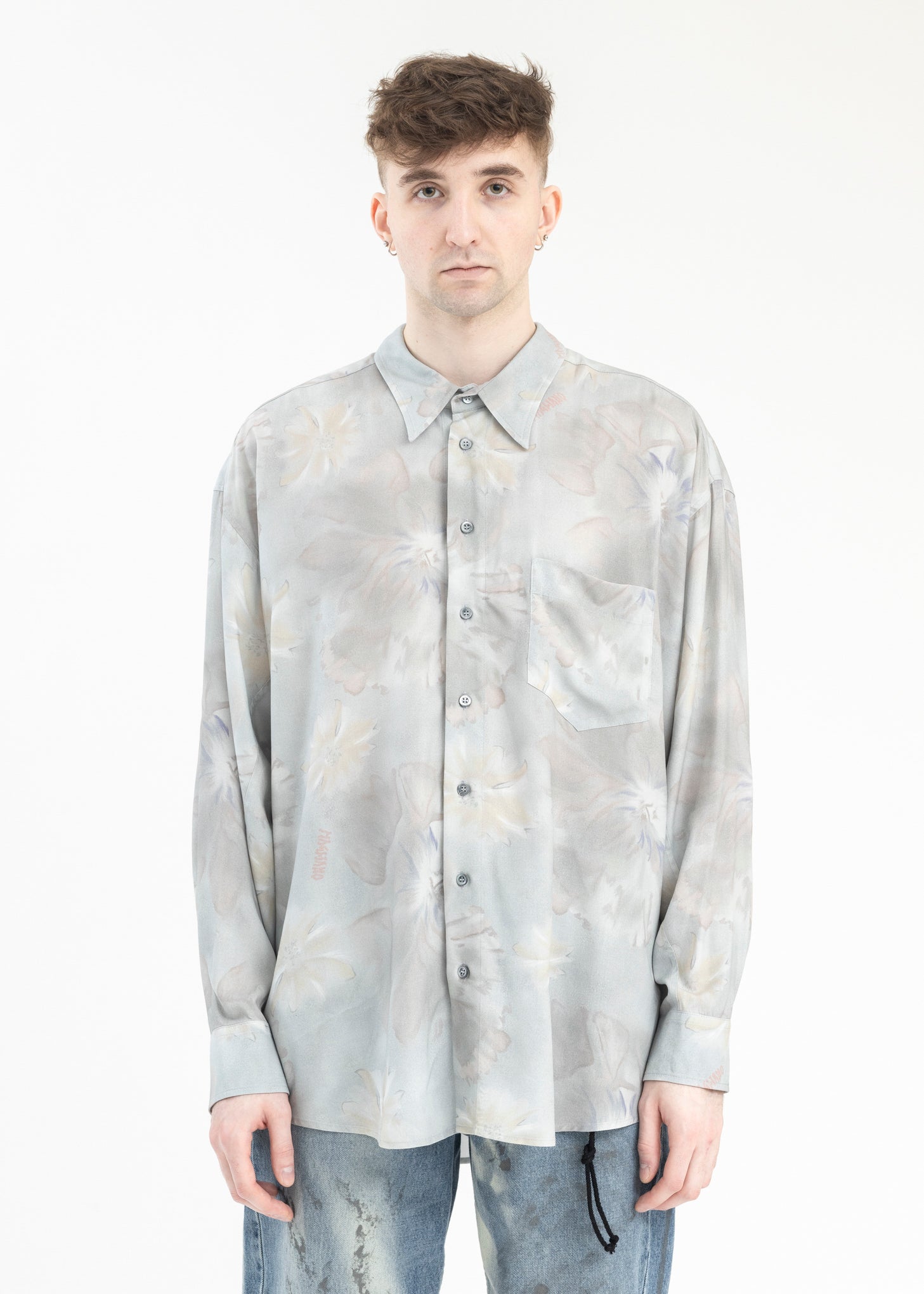 Slow Fade Striped Twist Shirt - Blue
