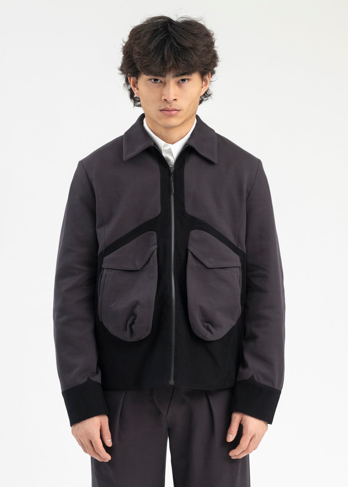 Dark Grey Bias Jacket – 017 Shop