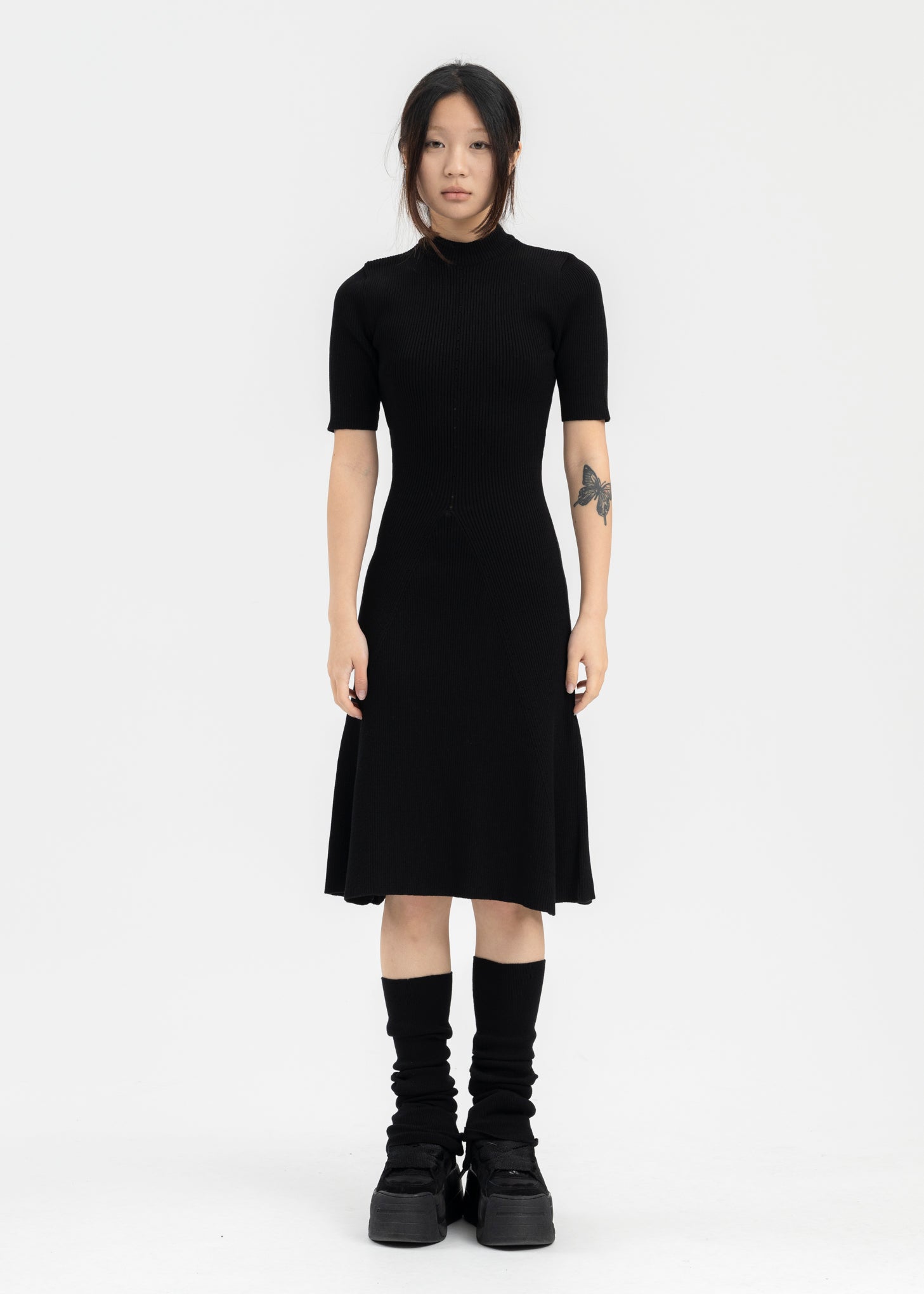 BLACK DRESS W KNEE SOCKS 017 Shop black-dress-w-knee-socks-017-shop