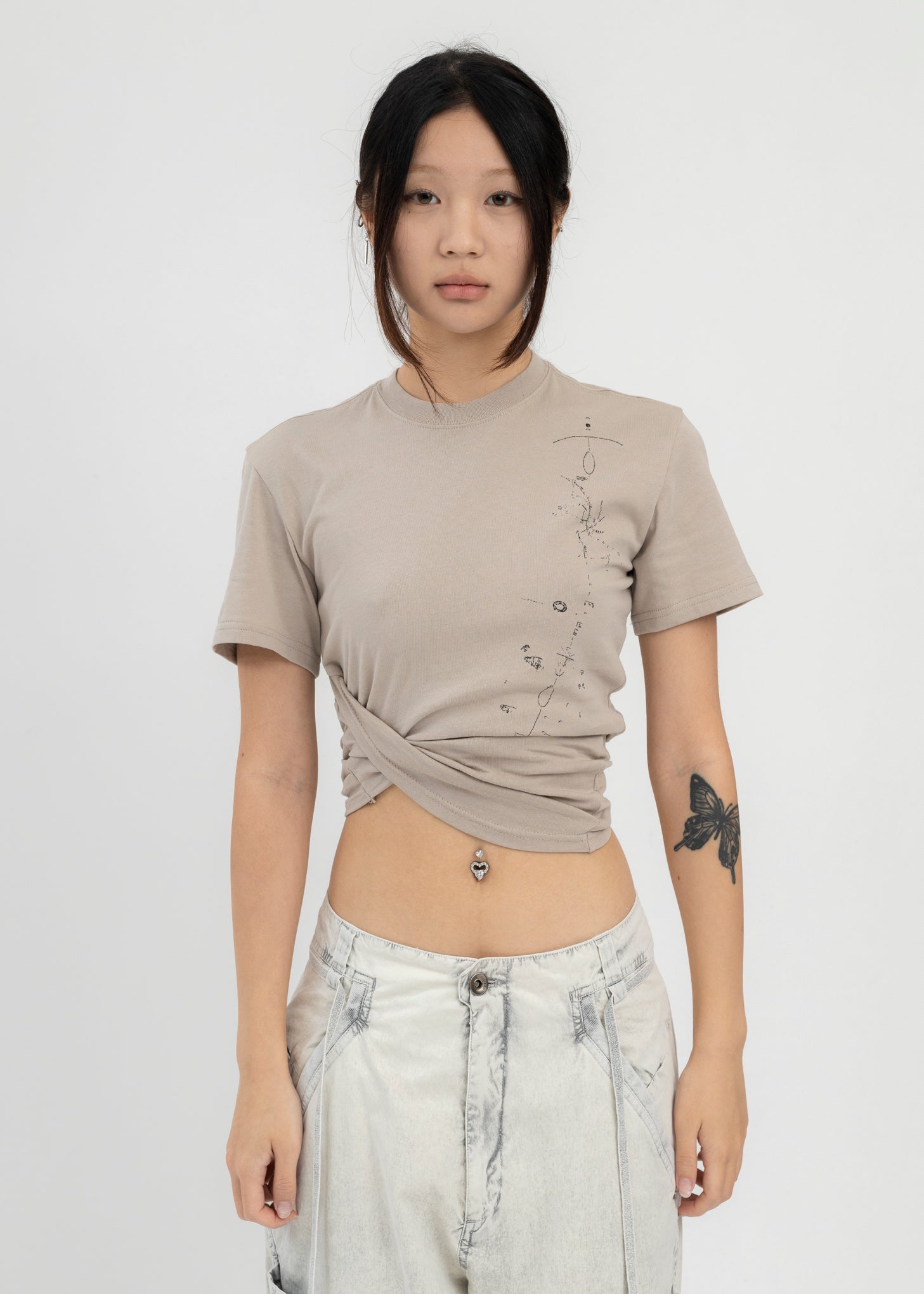 IVORY TWISTED T-SHIRT – 017 Shop