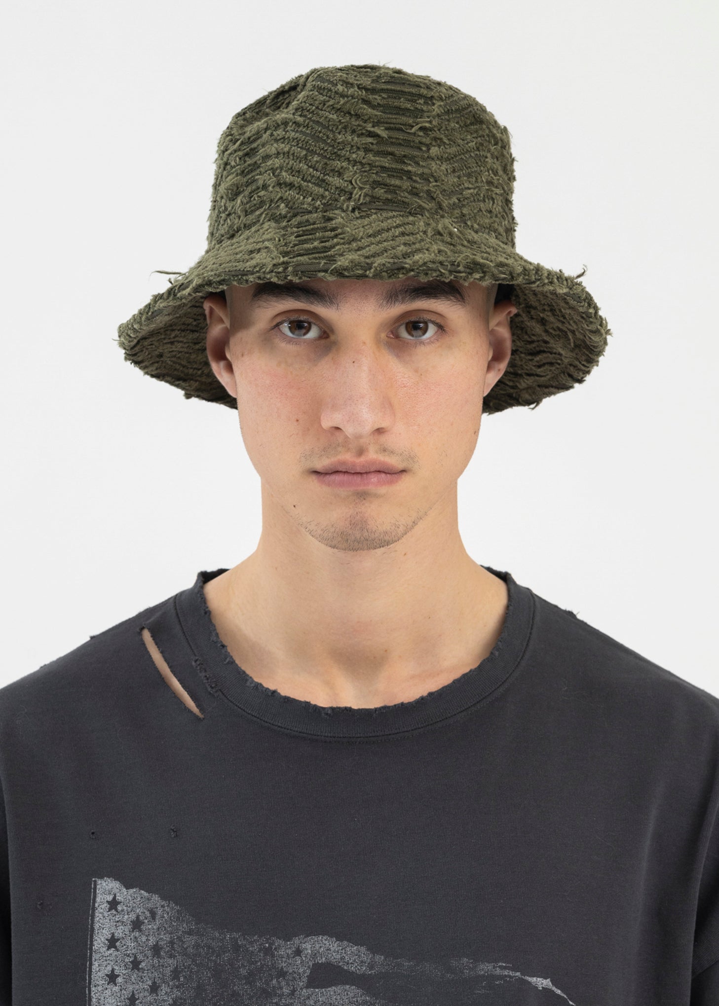 Khaki Wave Ox Bucket Hat