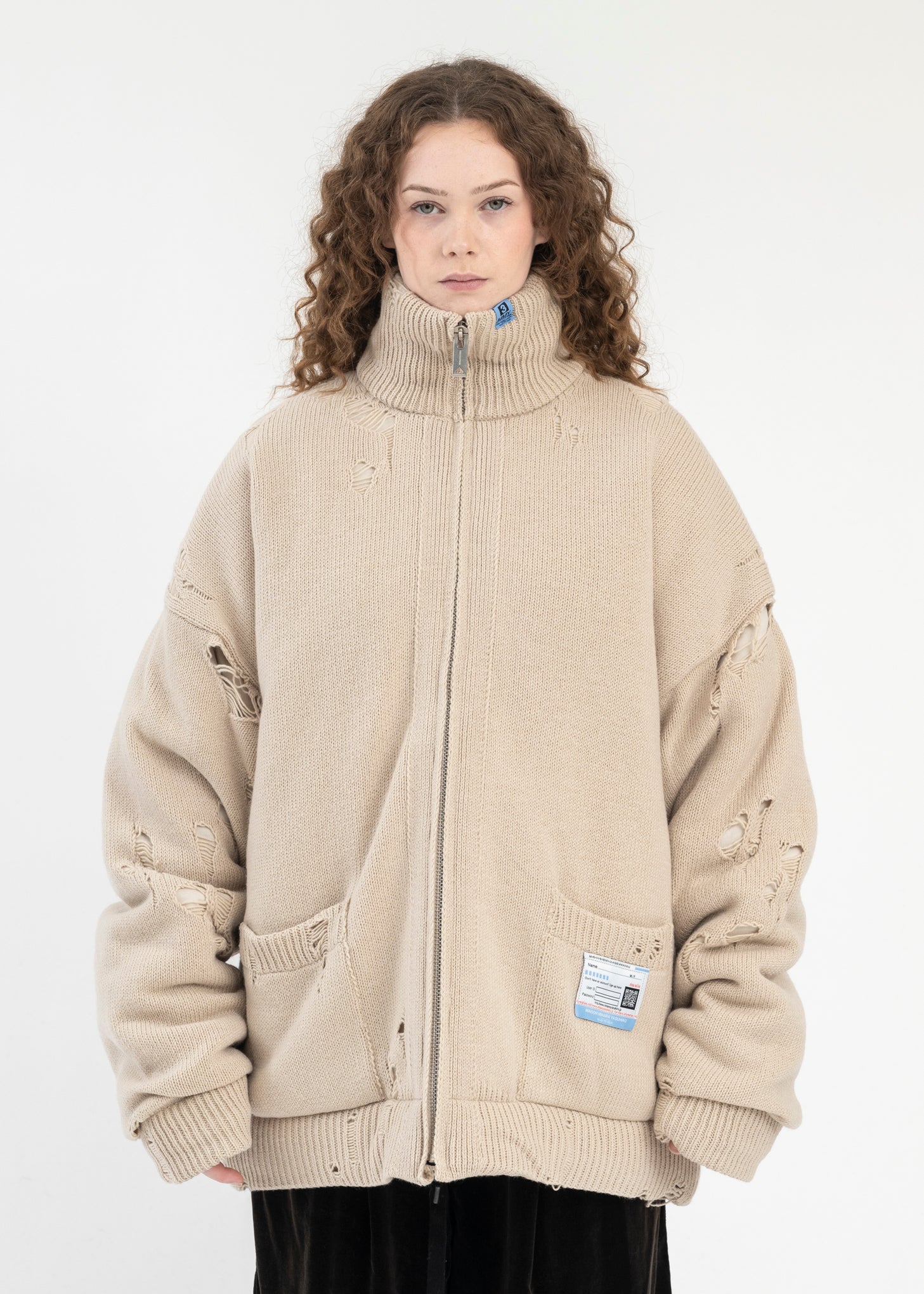 Beige Oversize Cardigan 17297
