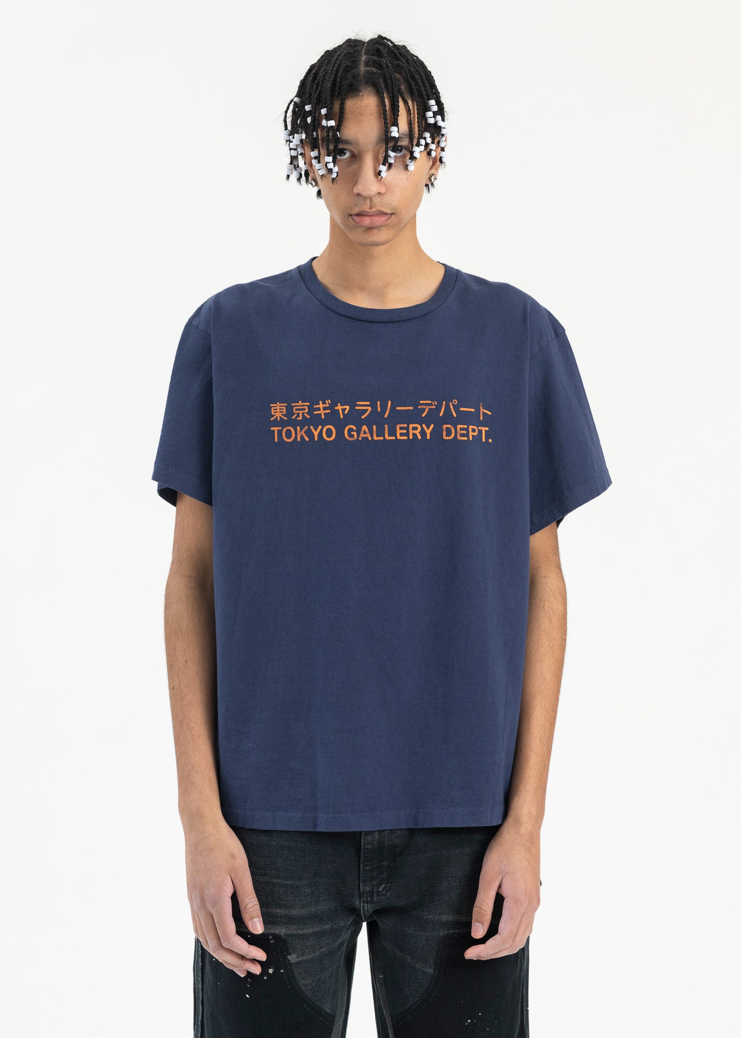 Tokyo Navy Blue Orange Tee – 017 Shop