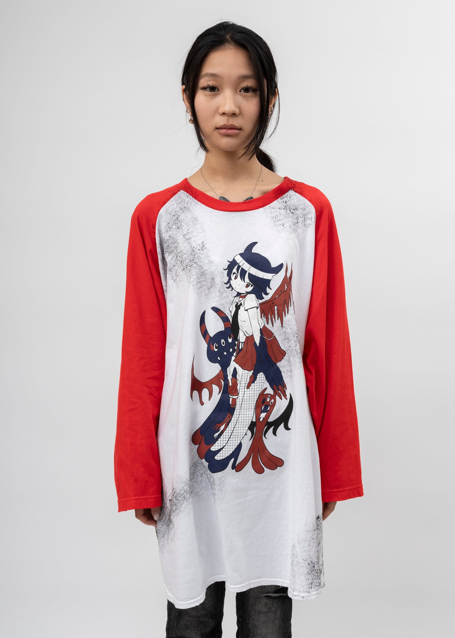 White Kidill Punk Girl Raglan T-shirt – 017 Shop