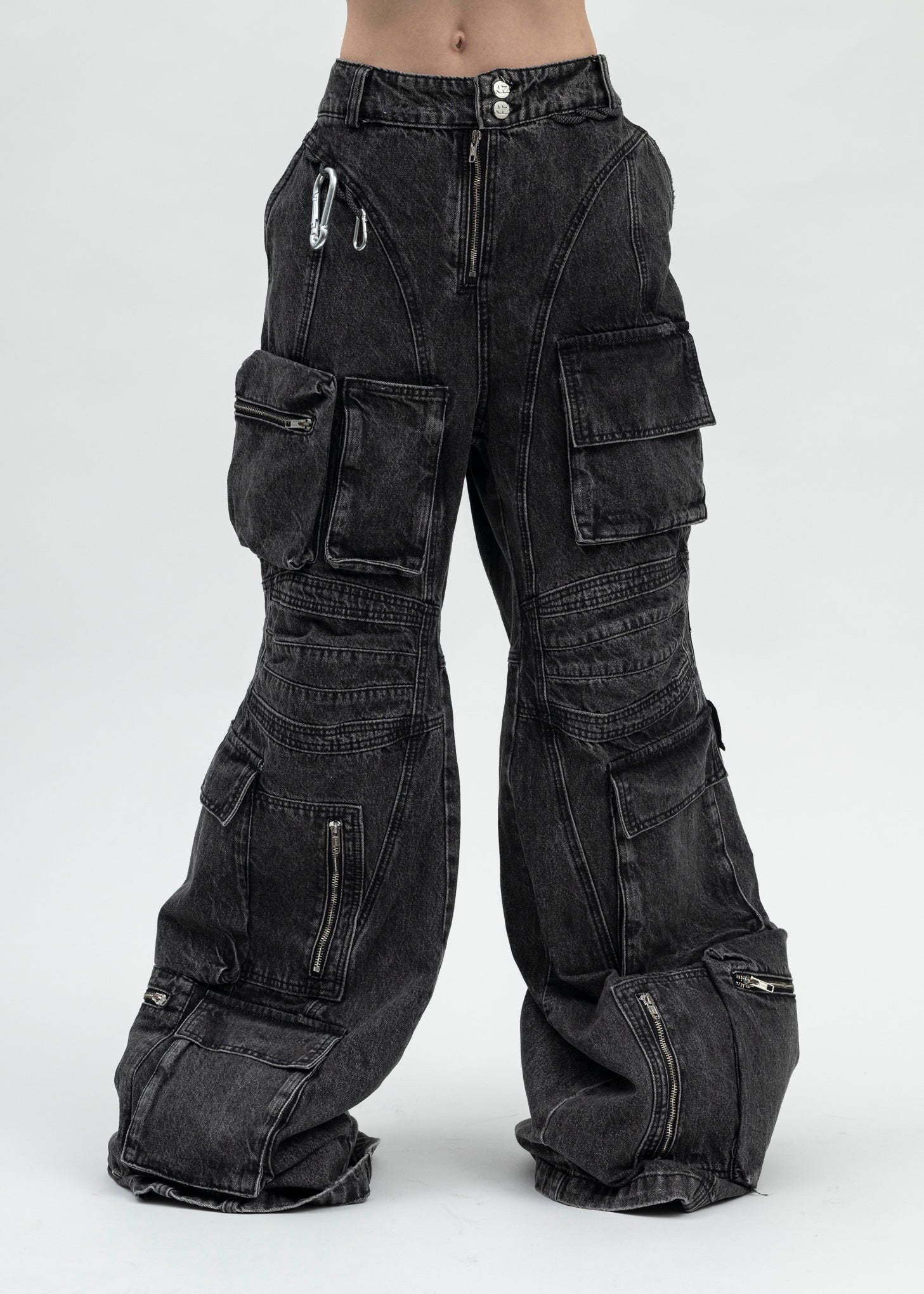 BLACK CAMPING CARGO JEANS – 017 Shop