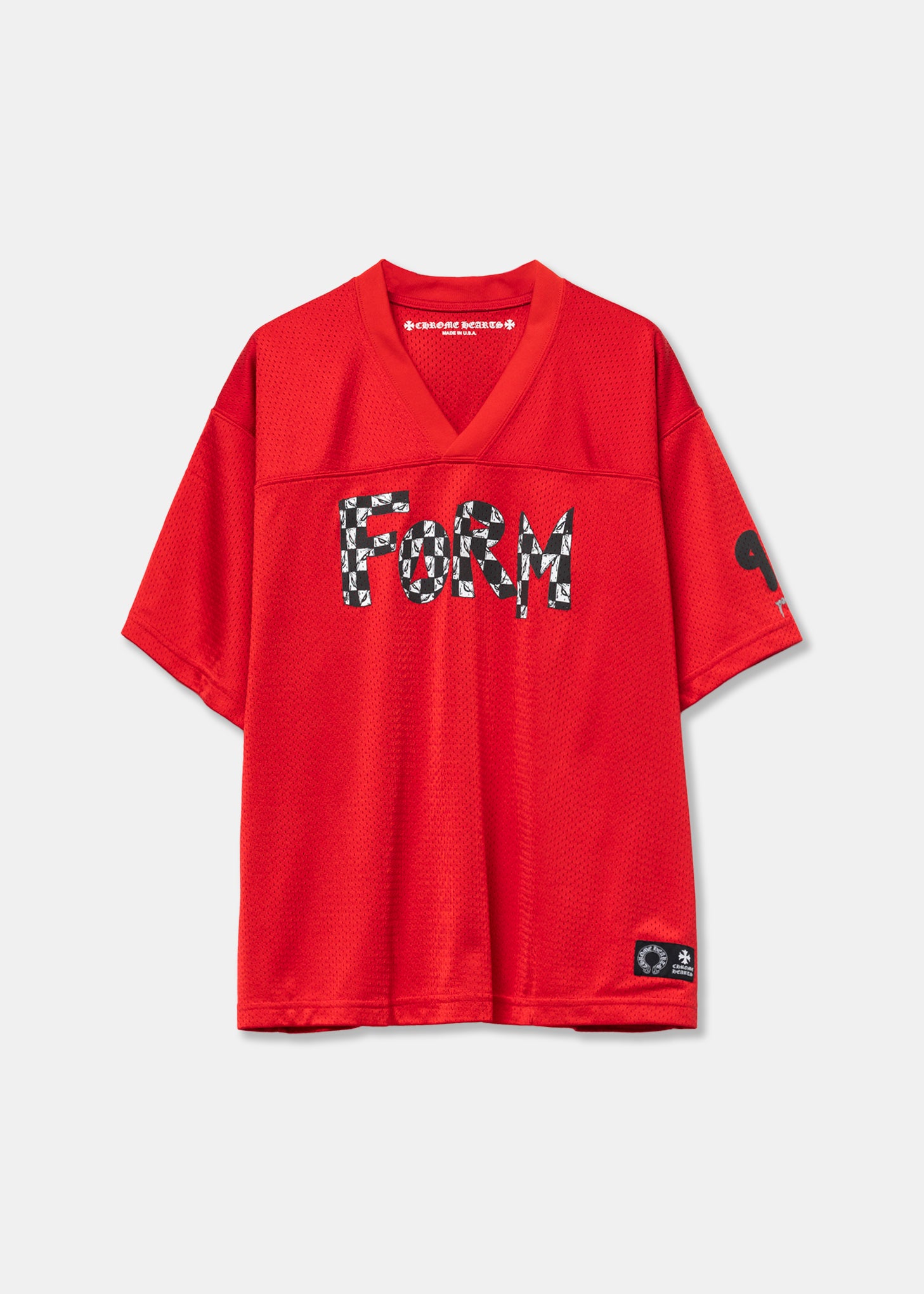 Red Form Chrome Hearts x Matty Boy Football Short Sleeve Jersey