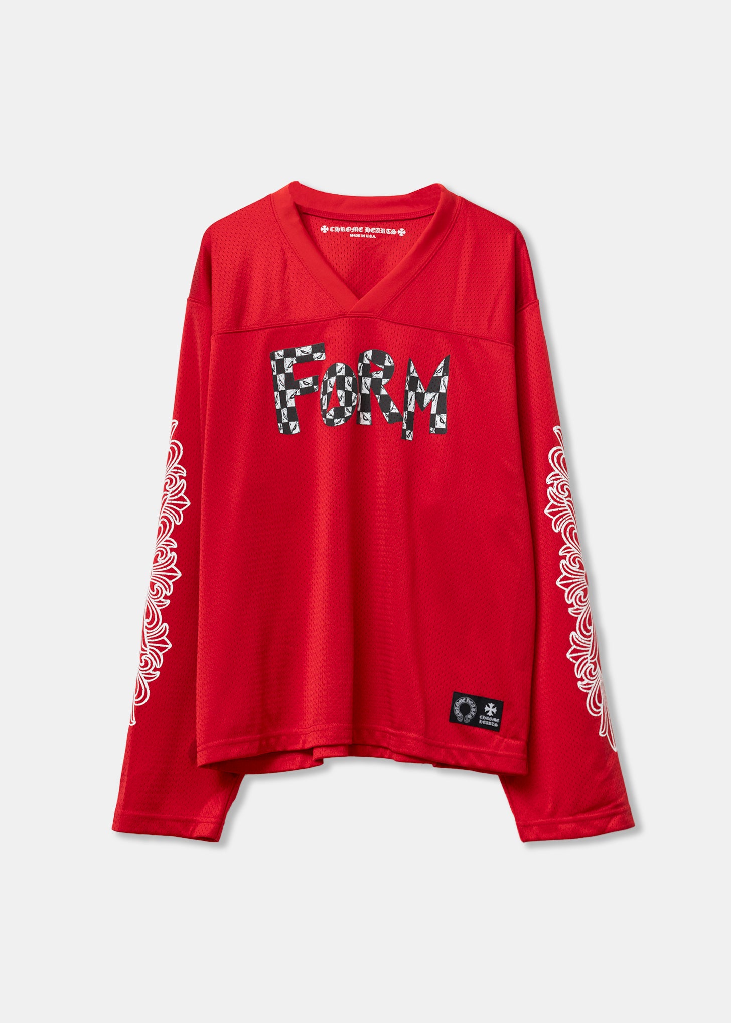 Red Chrome Hearts x Matty Boy Hockey Long Sleeve Jersey – 017 Shop