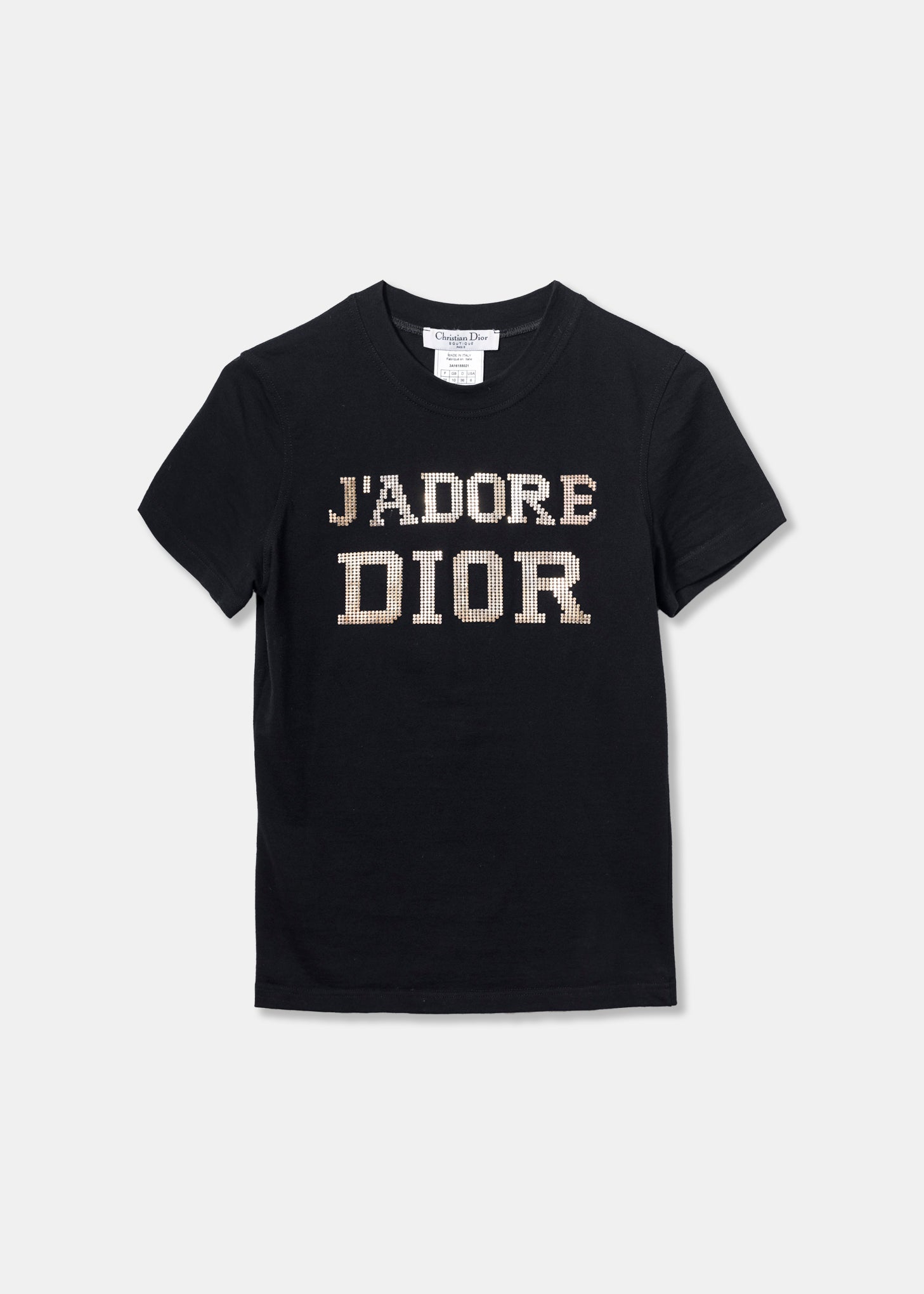 Christian Dior J'ADORE DIOR Tシャツ 36 J'adore dior t-shirt Dior Black size 36 FR in Cotton - 16507007