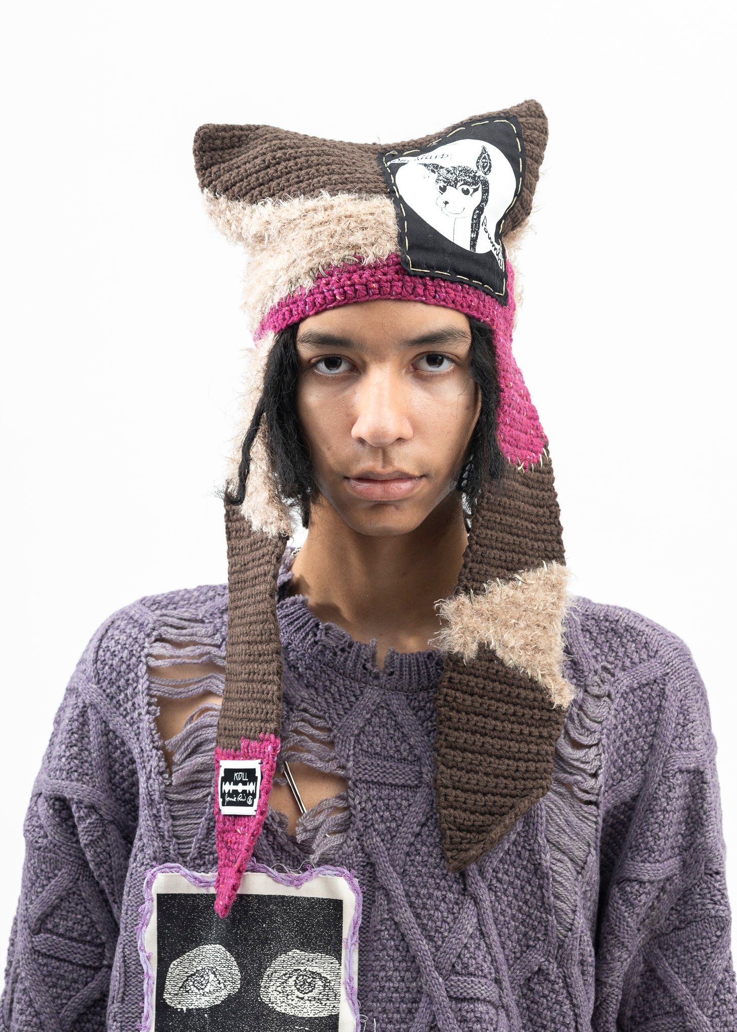 【KIDILL】【rurumu:】HAND KNIT BEANIE KHAKI GREEN WHO KILLED BAMBI HAND KNIT BEANIE – 017 Shop