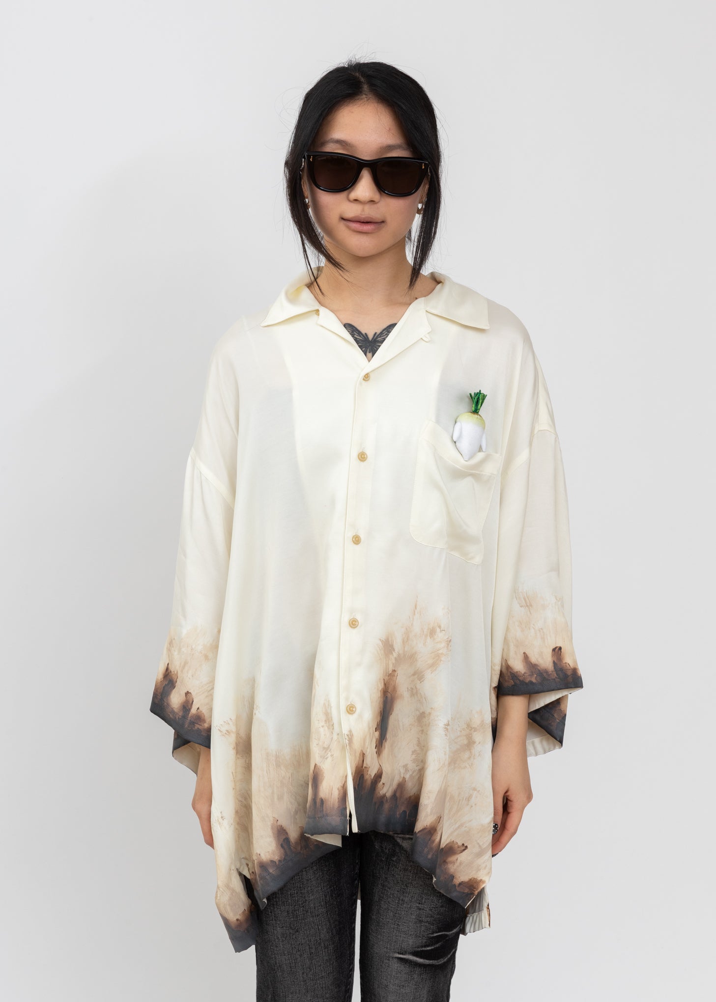 White Mud-Hand-Painted Shirt – 017 Shop