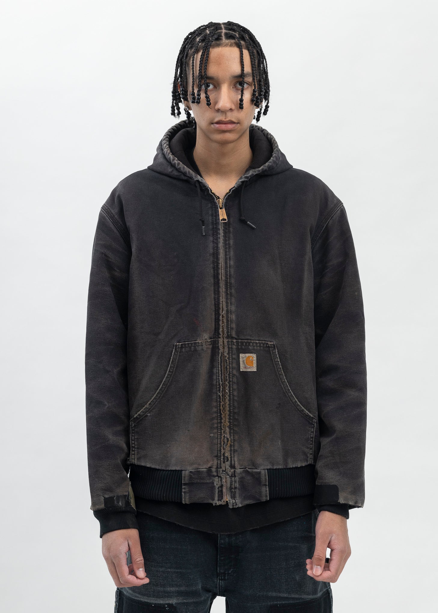 Vintage Black Carhartt Hooded Jacket – 017 Shop