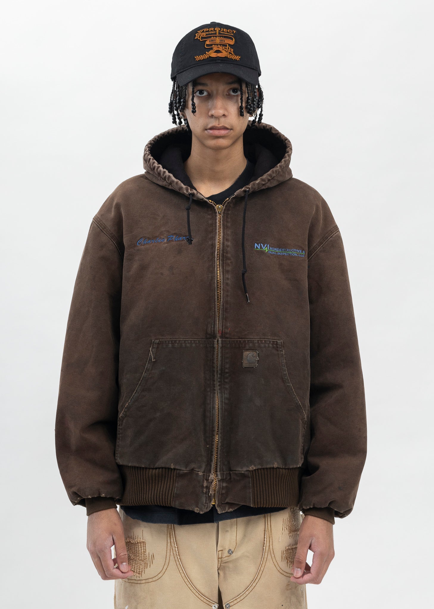 Vintage Brown Carhartt Hooded Jacket – 017 Shop