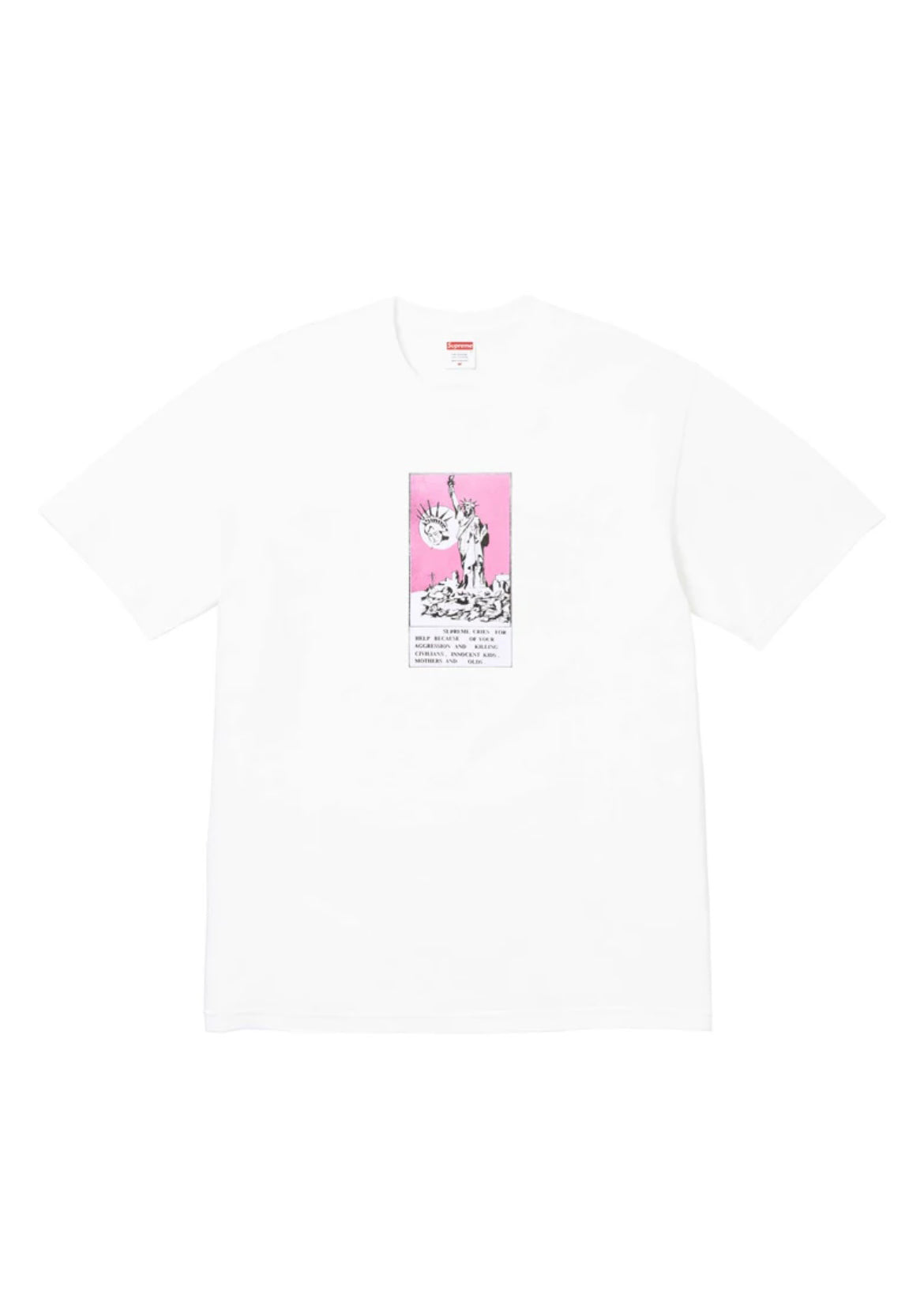 Supreme White Liberty T-Shirt – 017 Shop