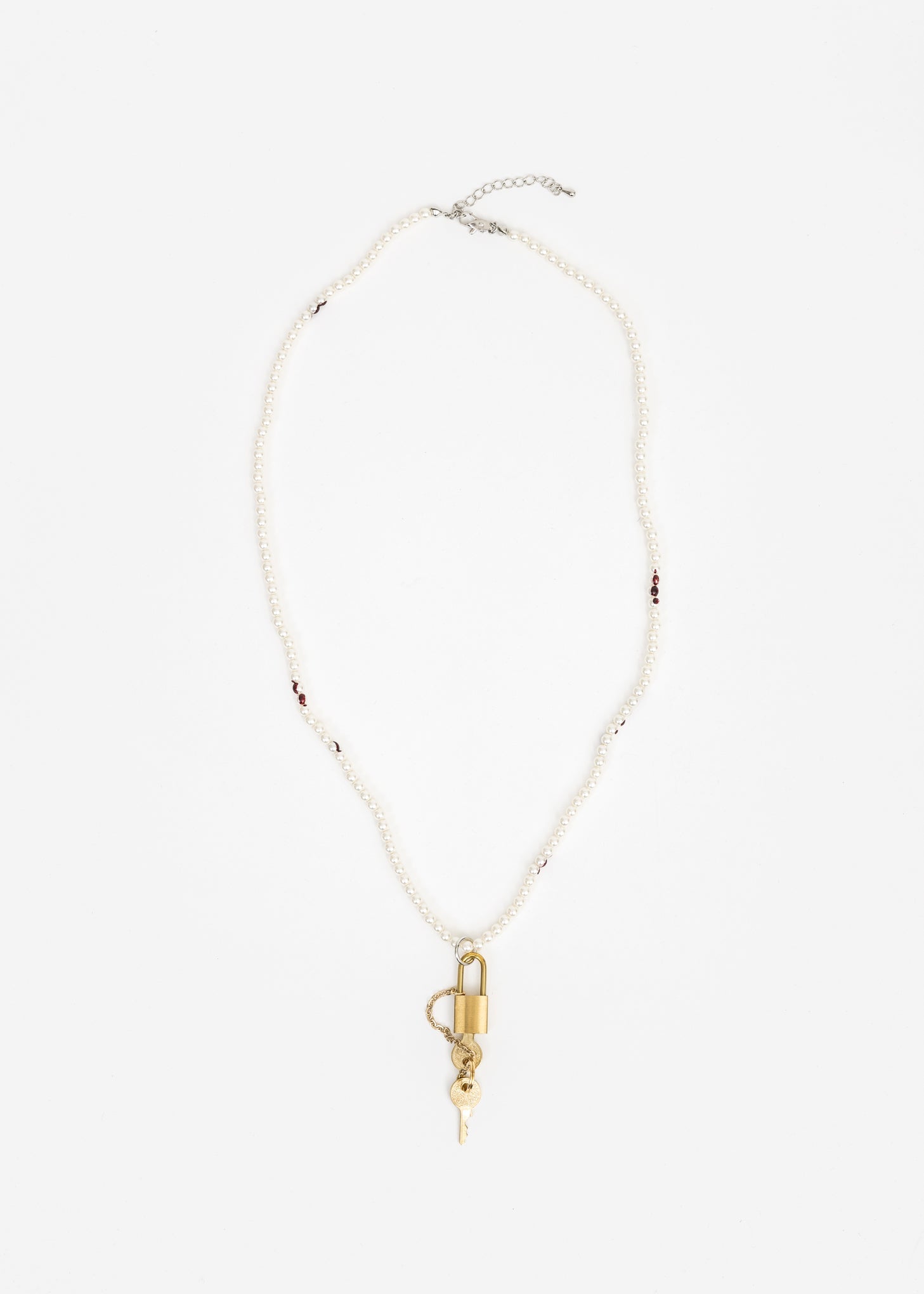 Padlock Pearl Necklace KIDILL × Malcolm Guerre Collaboration – 017 Shop