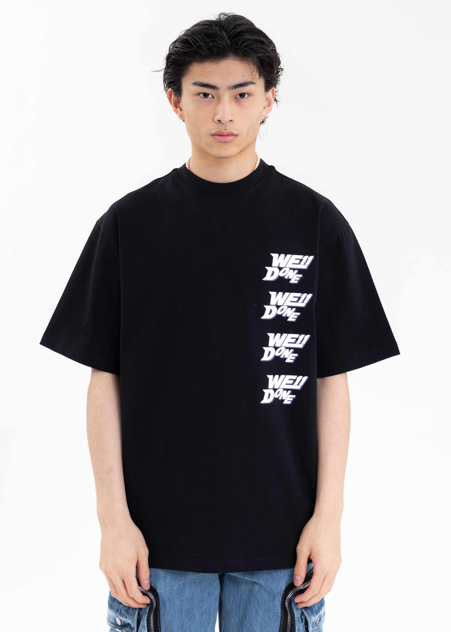 Black We11done Double Logo T-shirt – 017 Shop