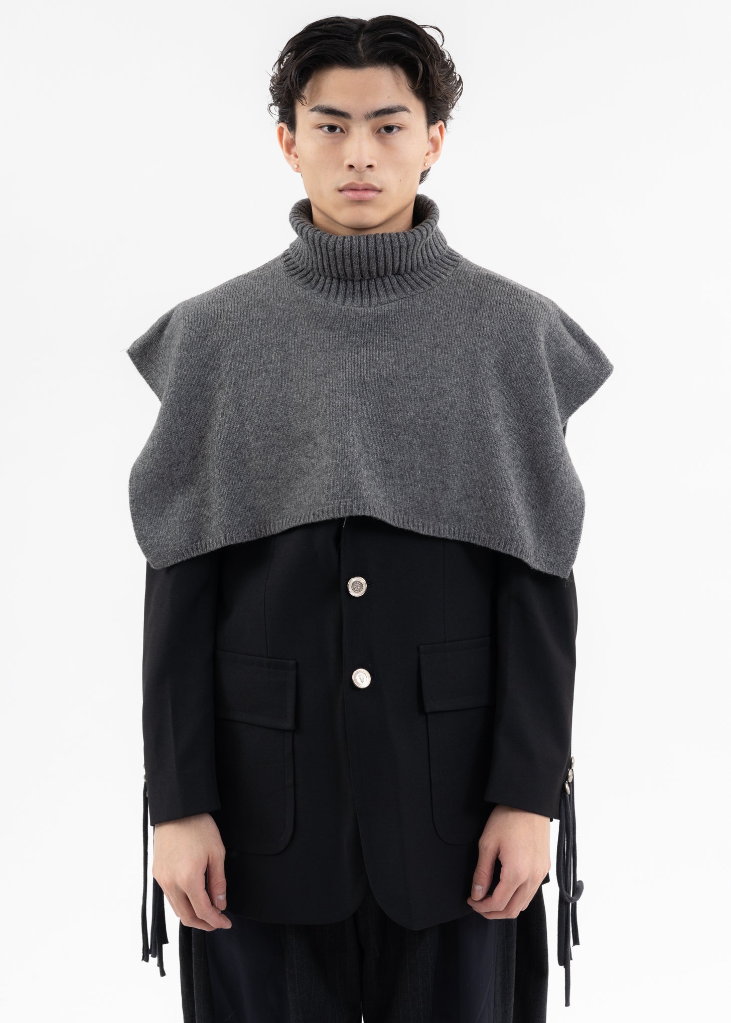Grey LOOPING KNIT VEST 017 Shop — free download