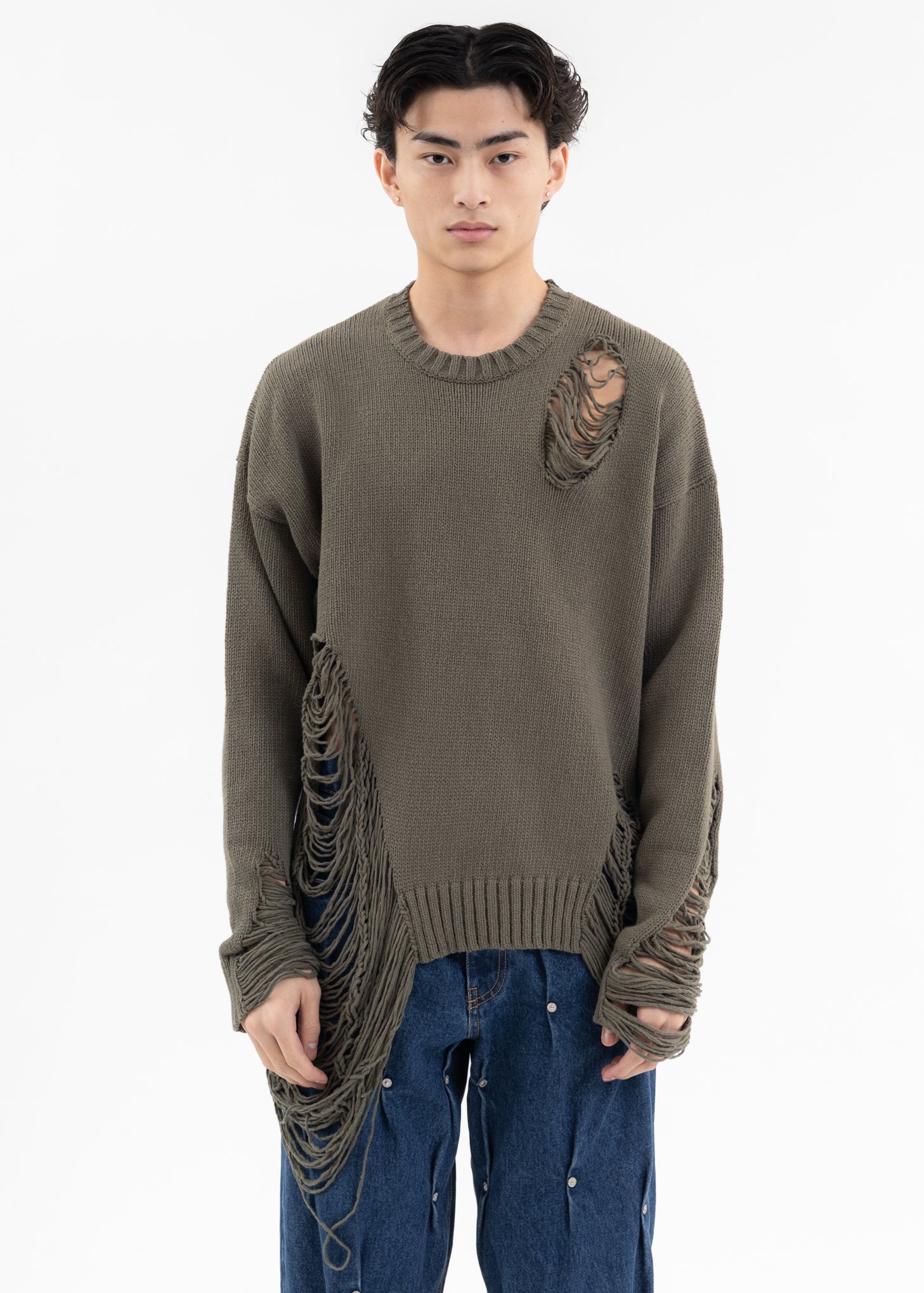 2610210 Khaki Torn T-Shirt