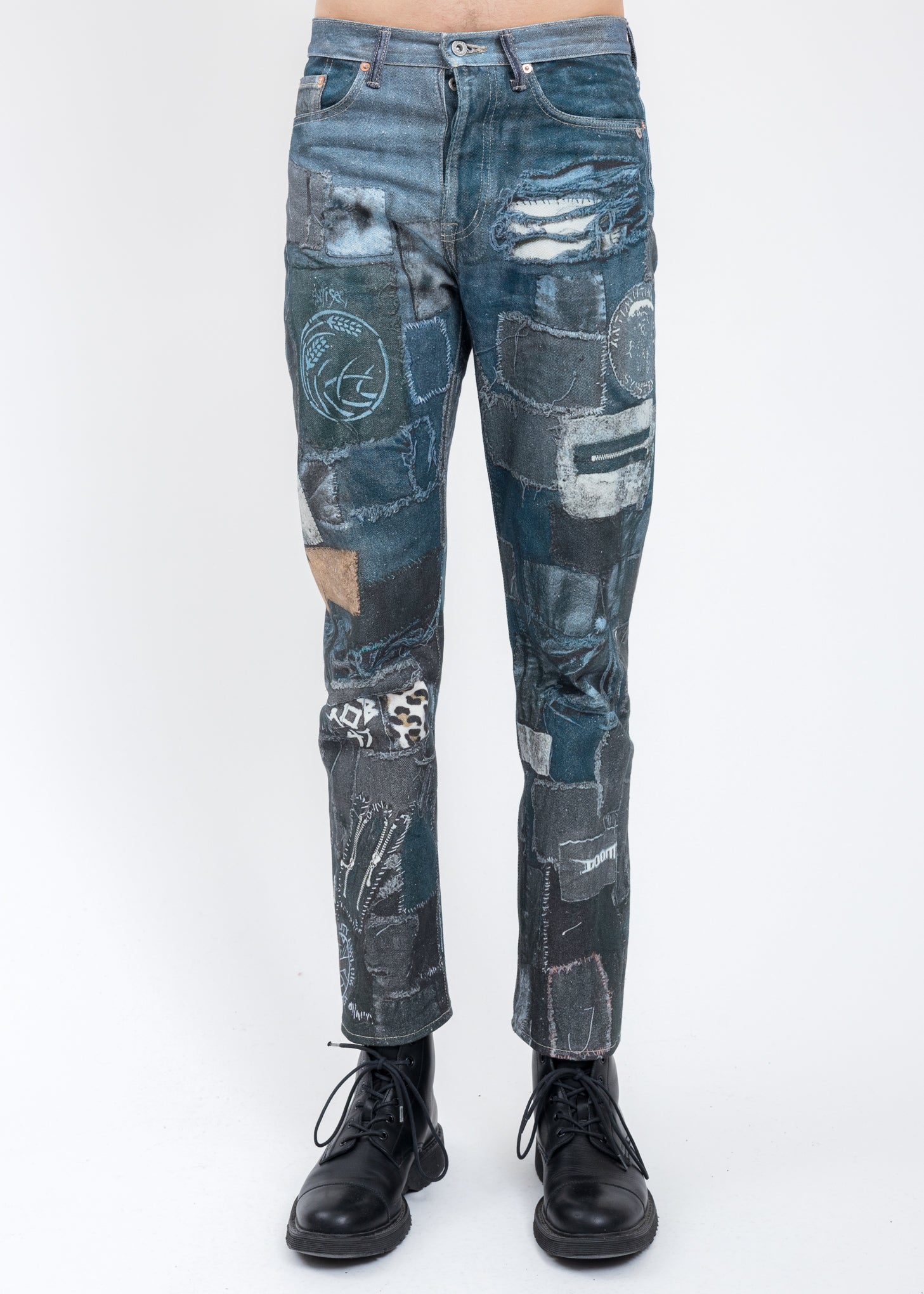 Black PHOTO PRINT Pants – 017 Shop