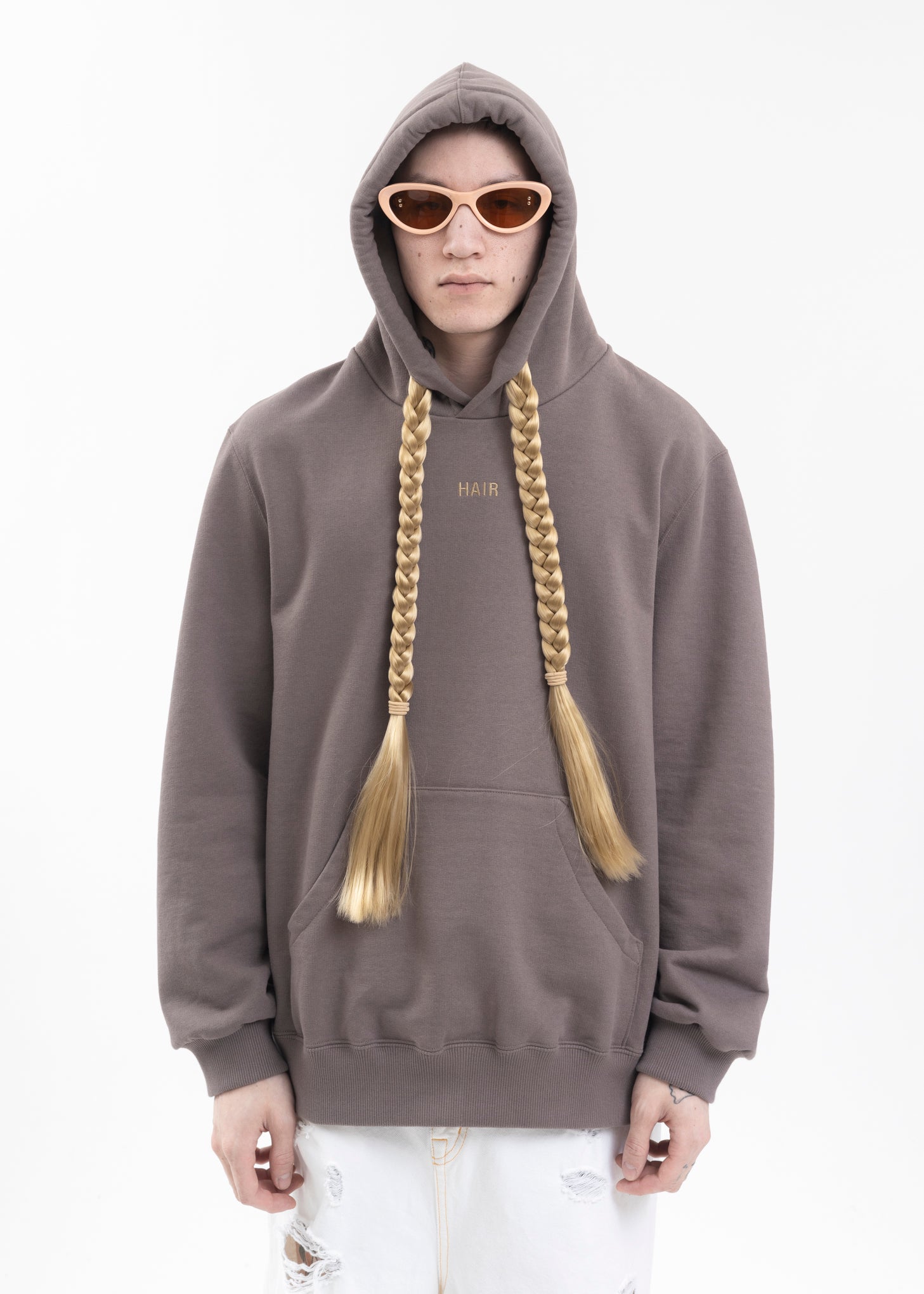 Doublet HOODIE WITH BRAIDS HAIR パーカー GREY HOODIE WITH BRAIDS HAIR – 017 Shop