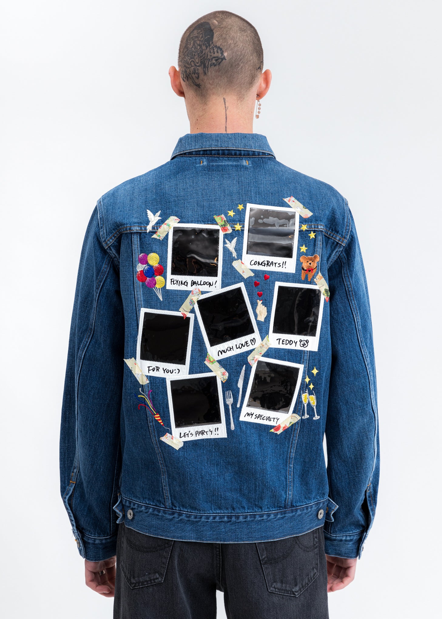 Indigo Memorial Polaroid Denim Jacket – 017 Shop