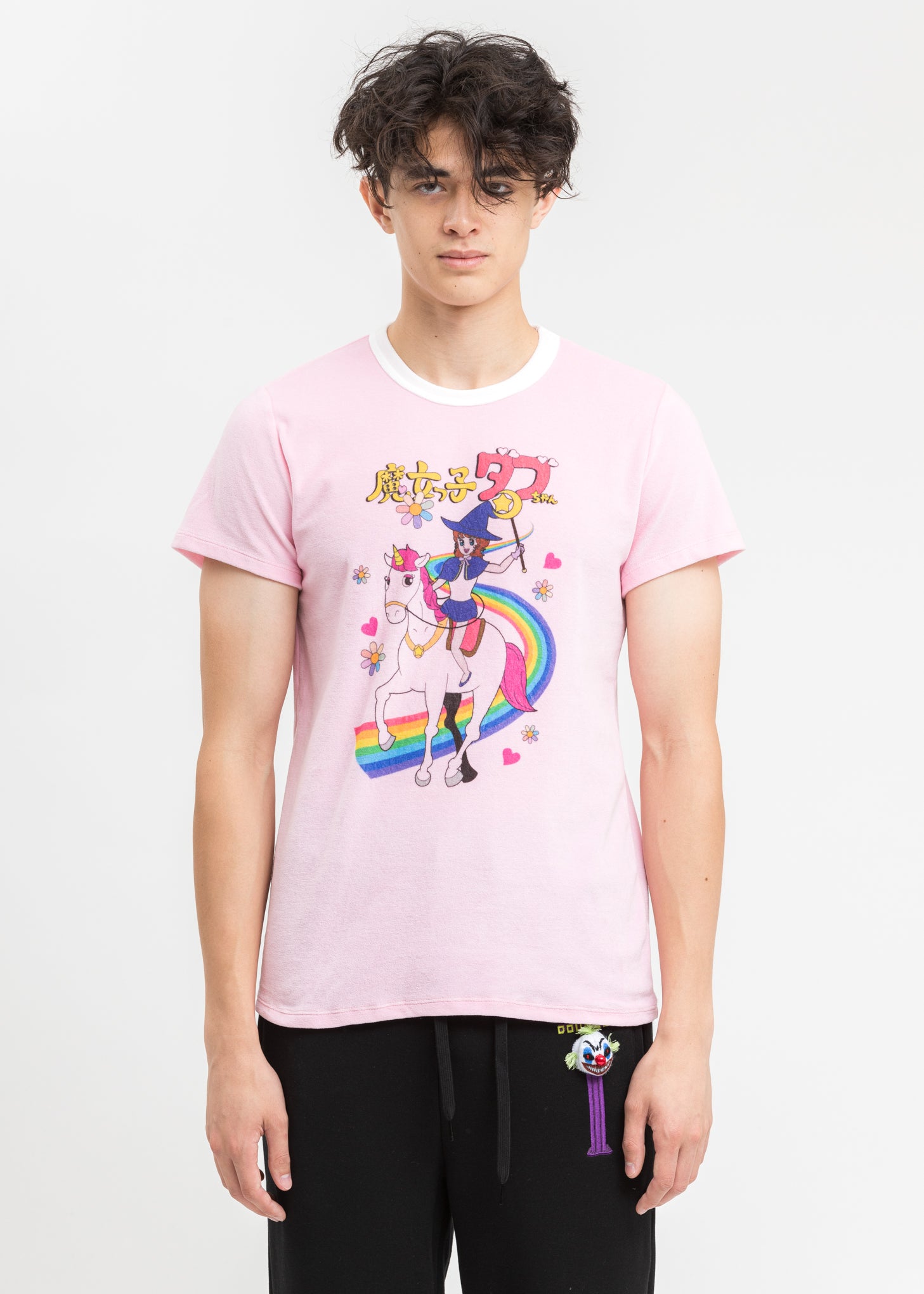 Pink Character Velour T-Shirt – 017 Shop