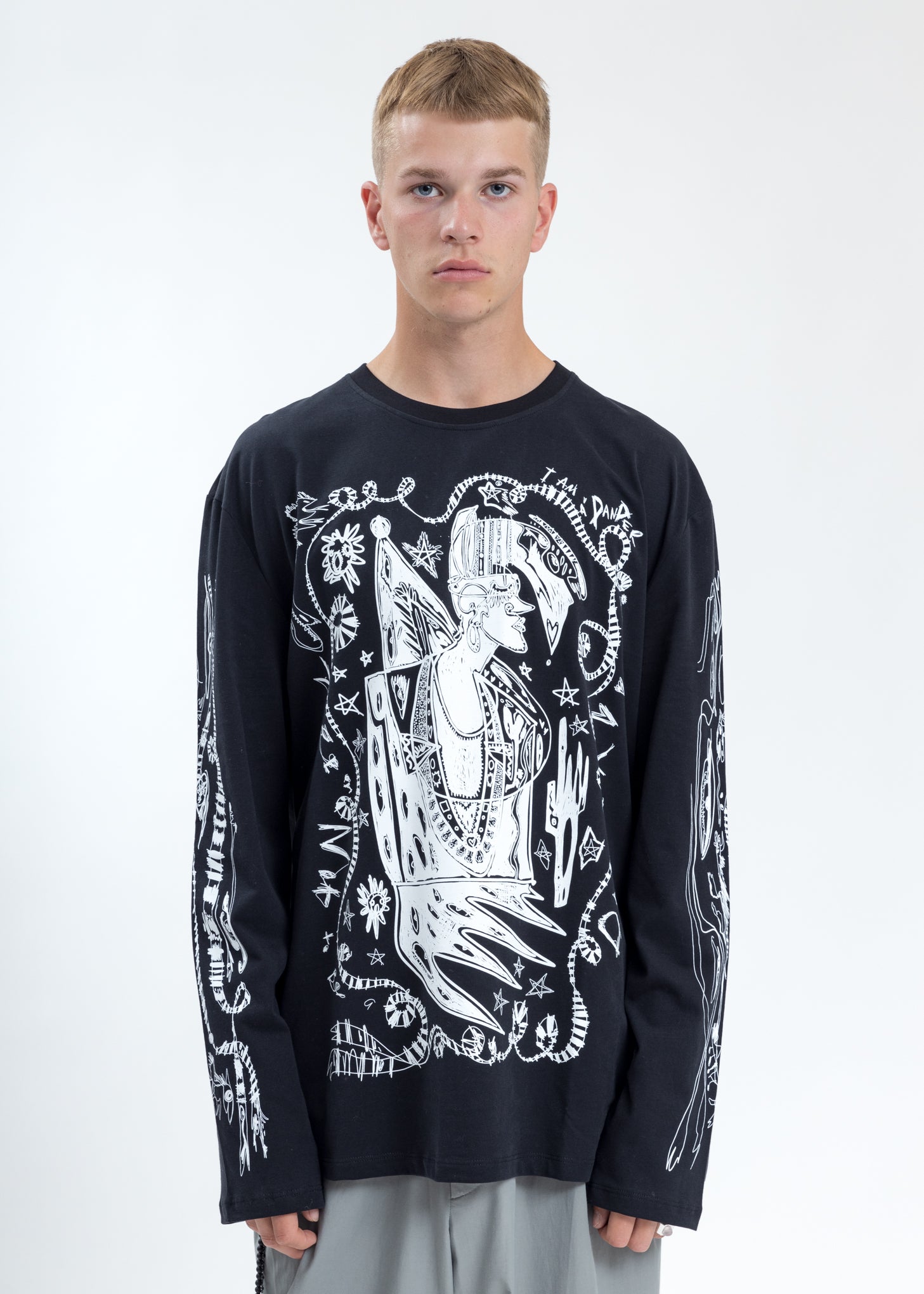Black Screen Print Long Sleeve 017 Shop