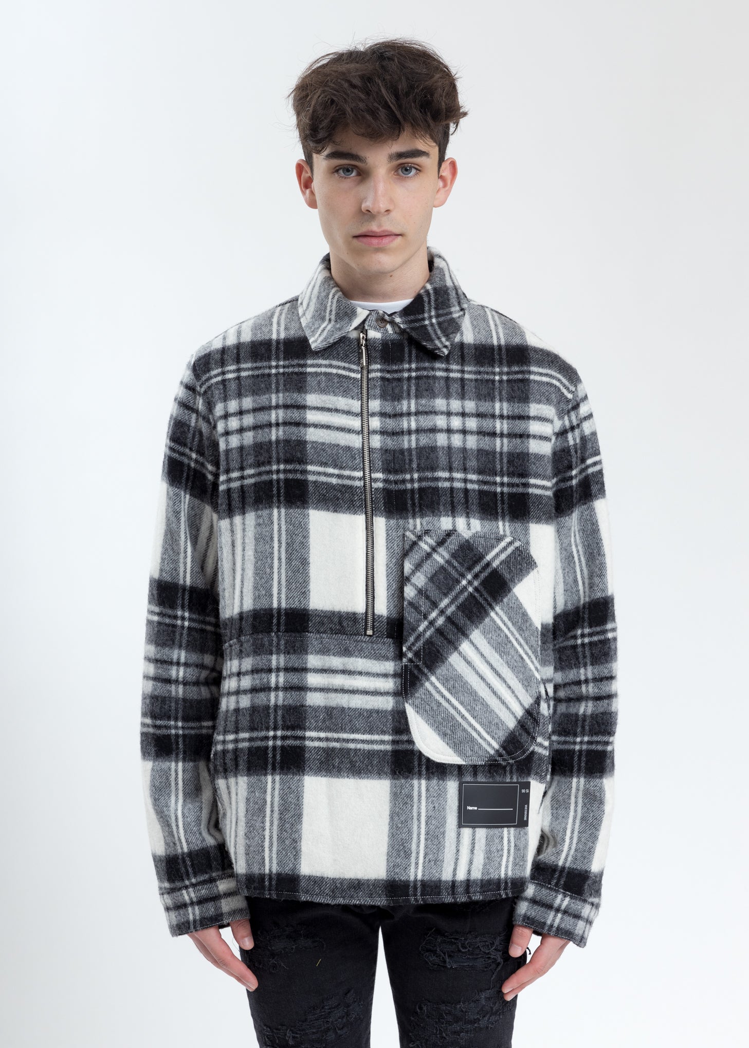 Grey WD English Check Anorak – 017 Shop