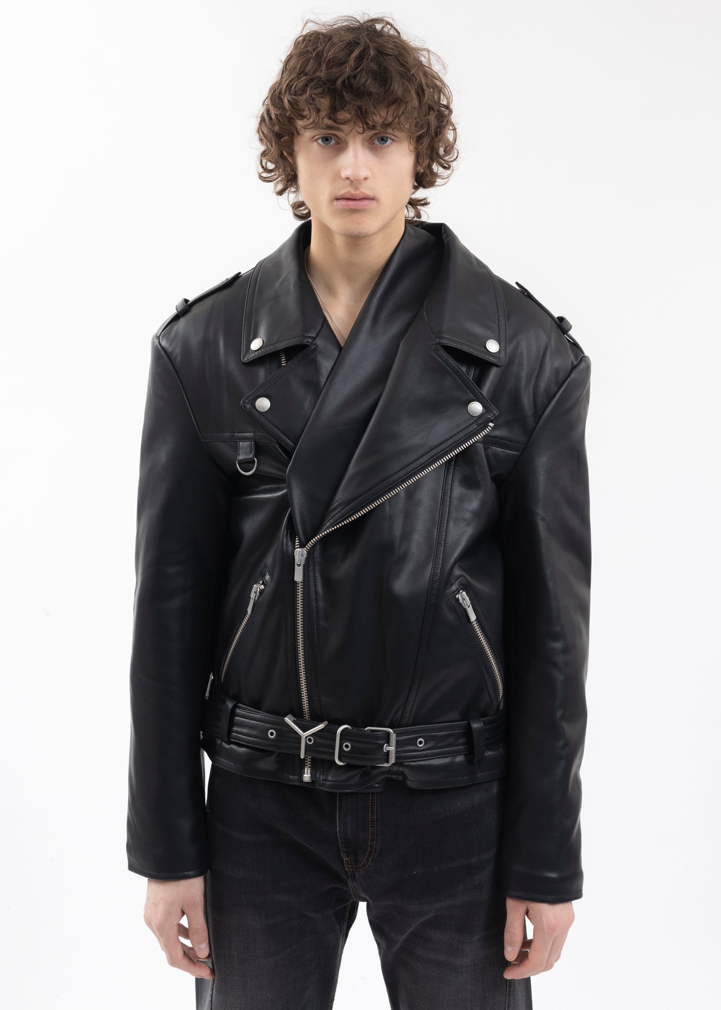 ジャケット・アウター simple project biker jacket SIMPLE PROJECT VINTAGE STYLE LEATHER JACKET – Remold Lab