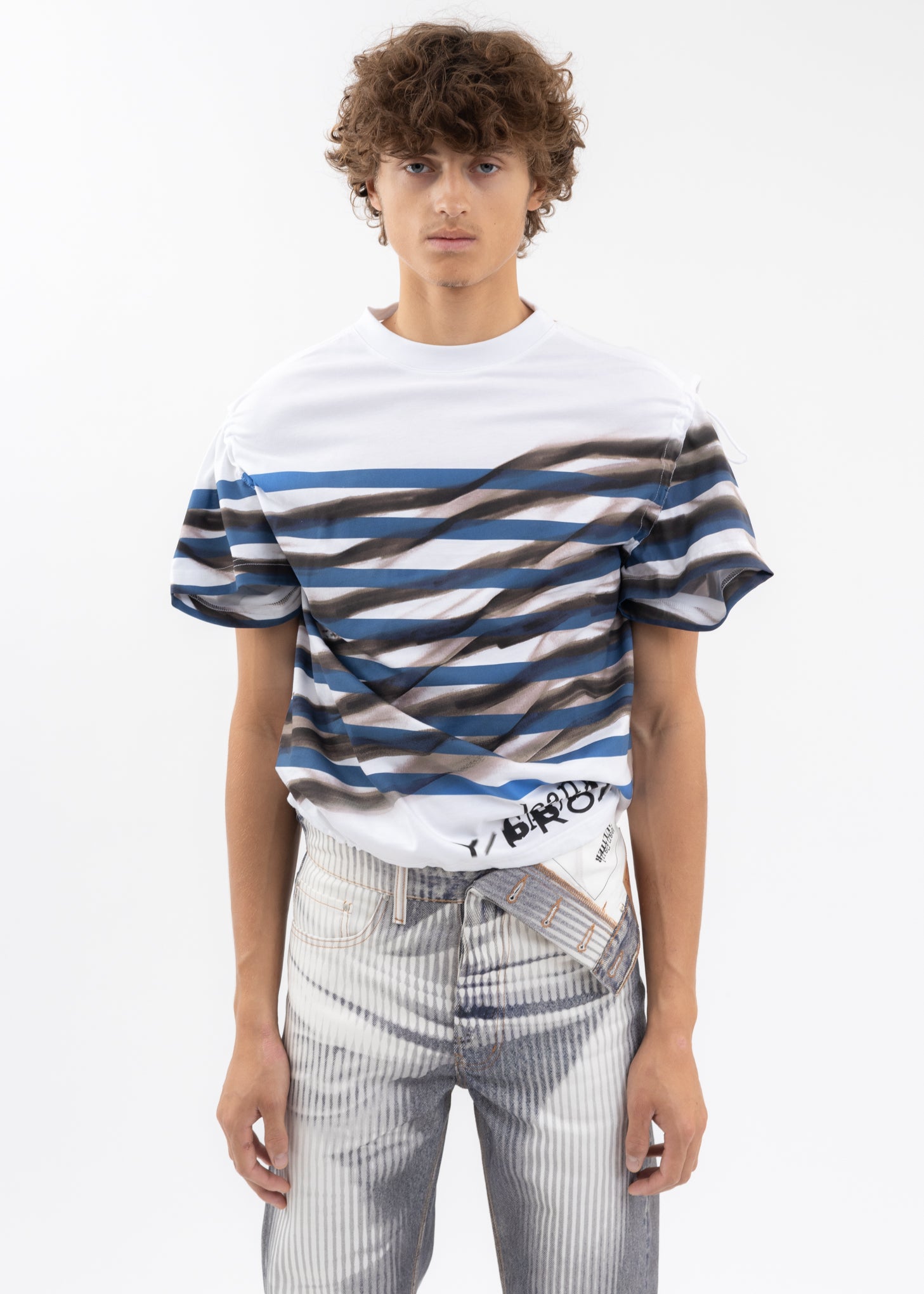 WHITE / BLUE Jean Paul Gaultier Edition MARINIERE CONVERTIBLE T