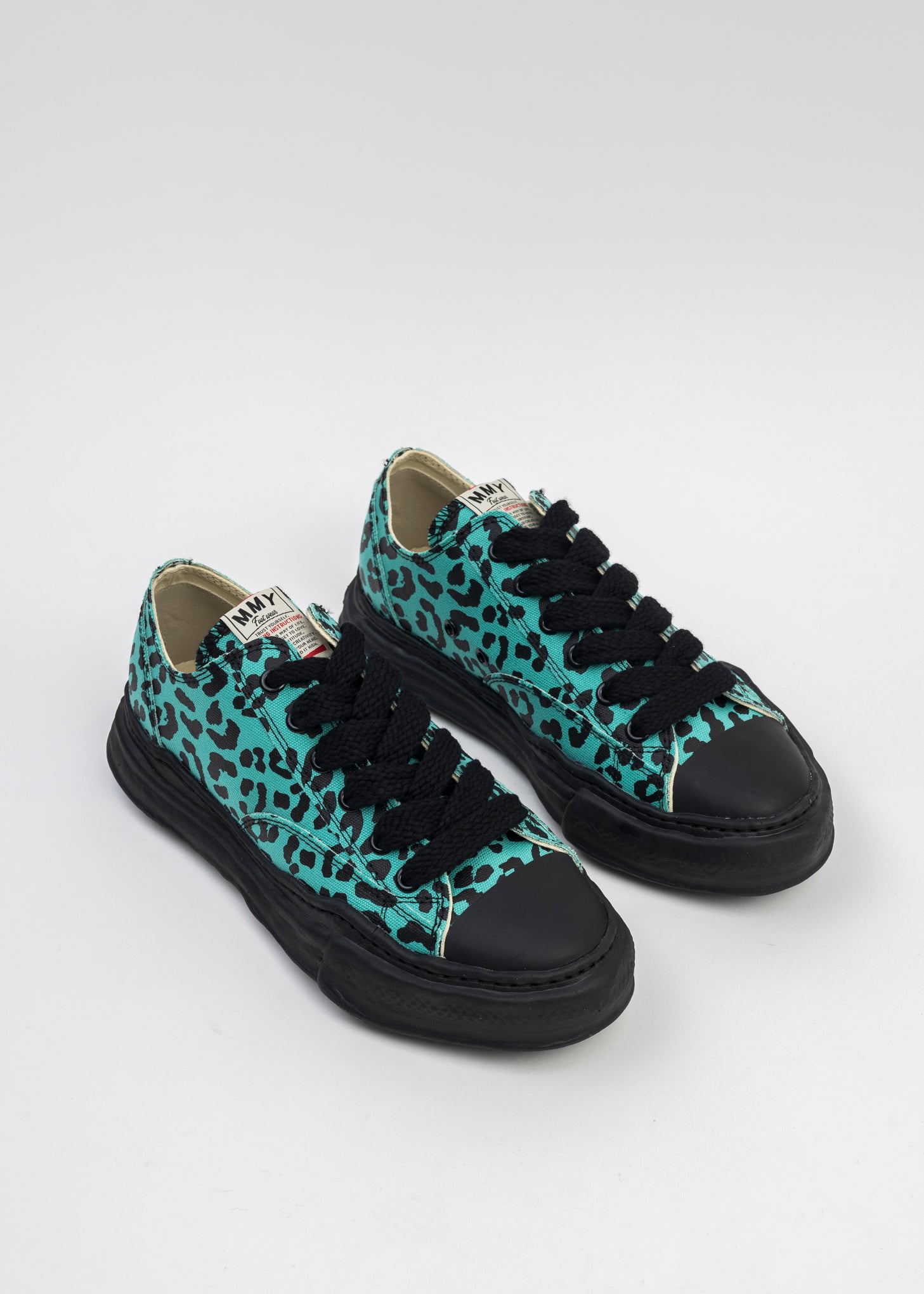 Green OG Sole Canvas Low-Top Sneaker (PETERSON LEOPARD)