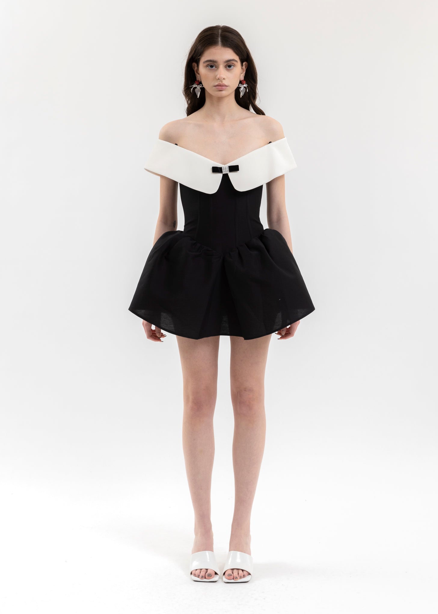 shushu tong black off the shoulder mini dress Black Off Shoulder Slim Mini Dress 017 Shop