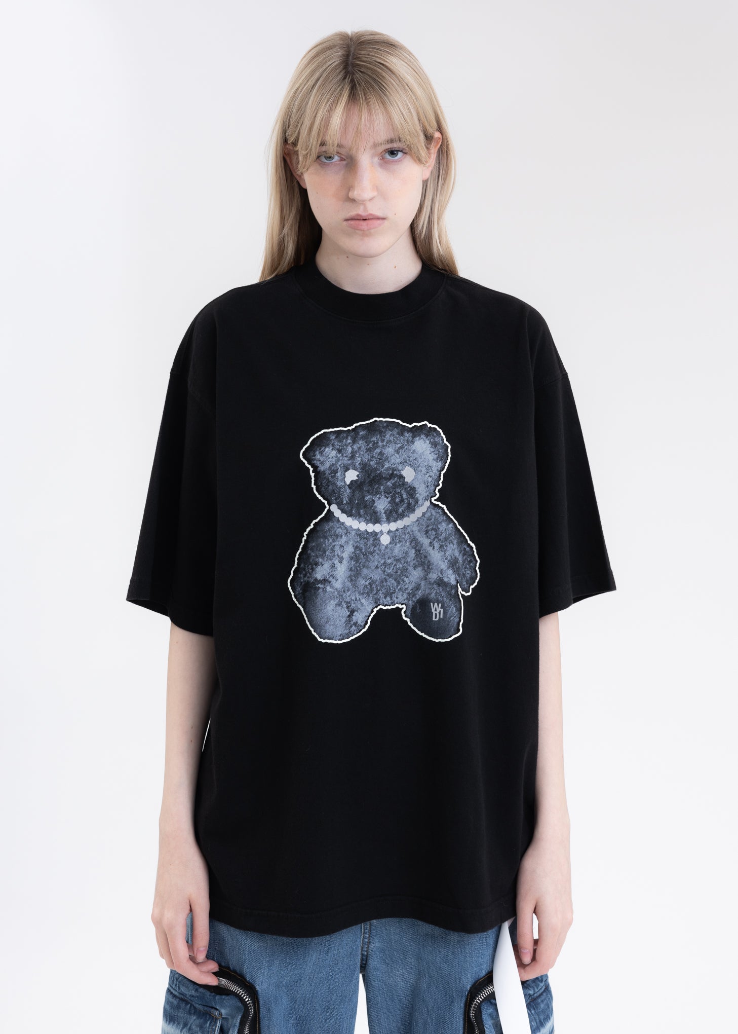 T-shirt preta Bear Pearls