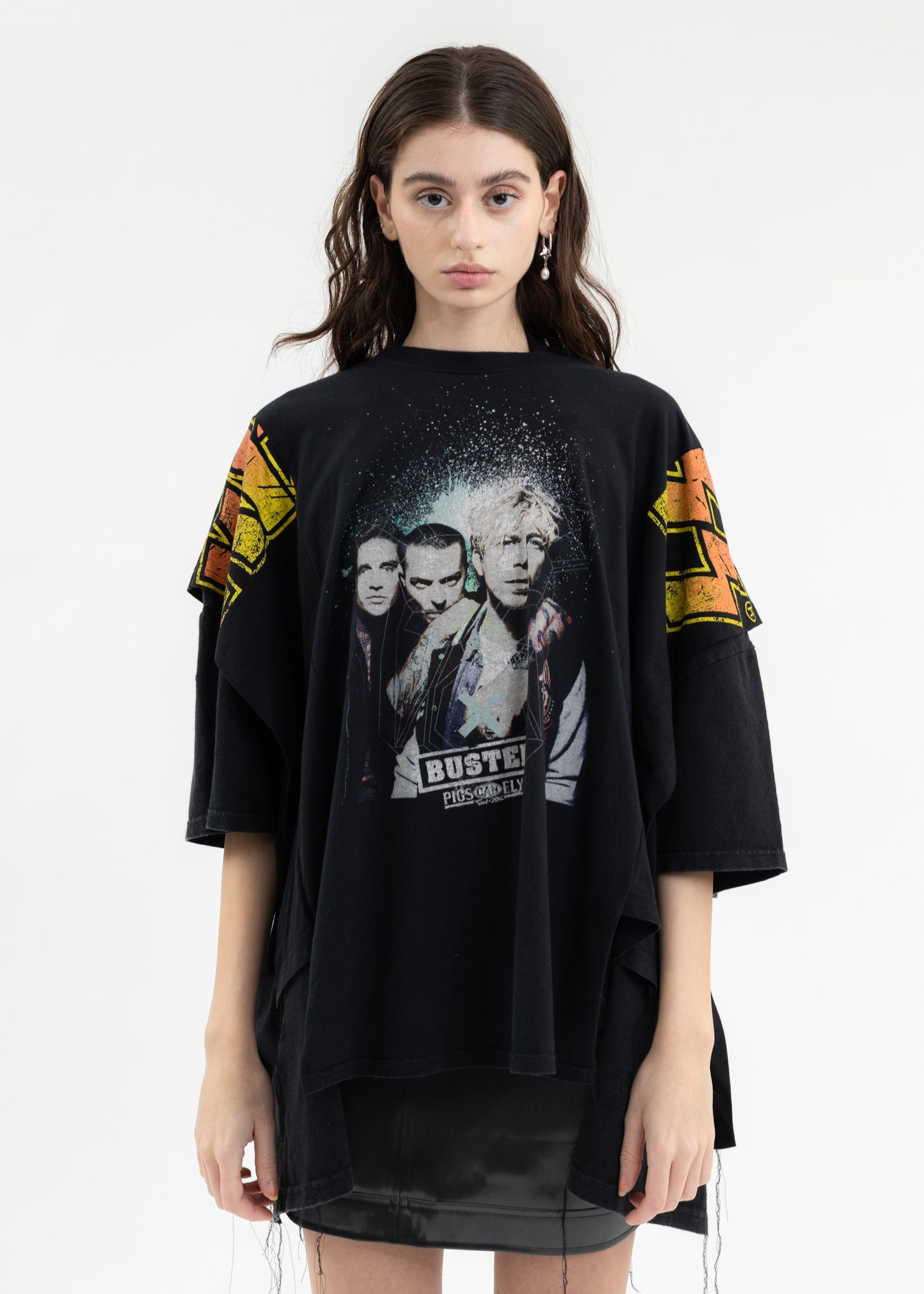 Black Layered Band Tee Style D 017 Shop