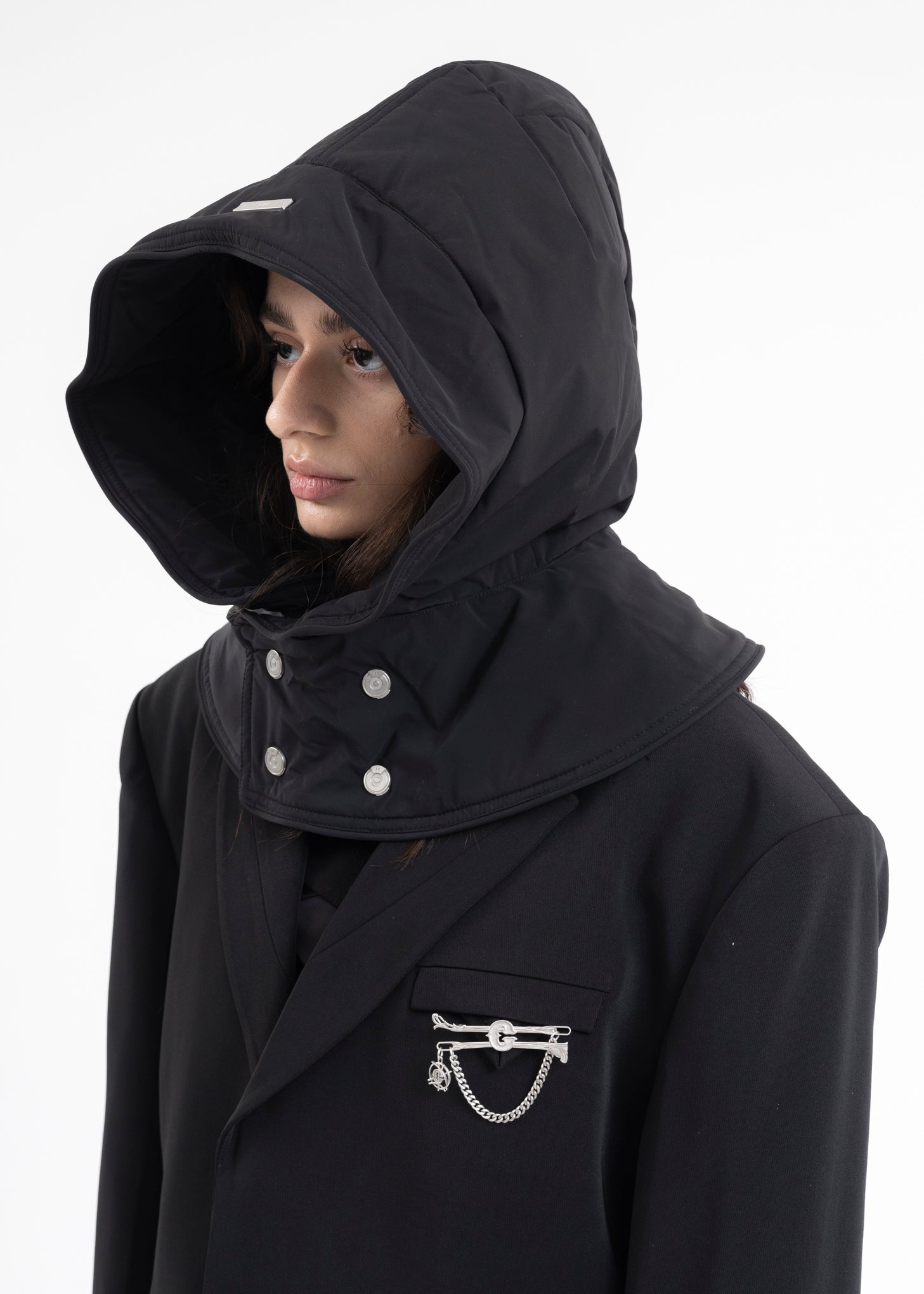 BLACK NYLON WINDPROOF HOOD 017 Shop
