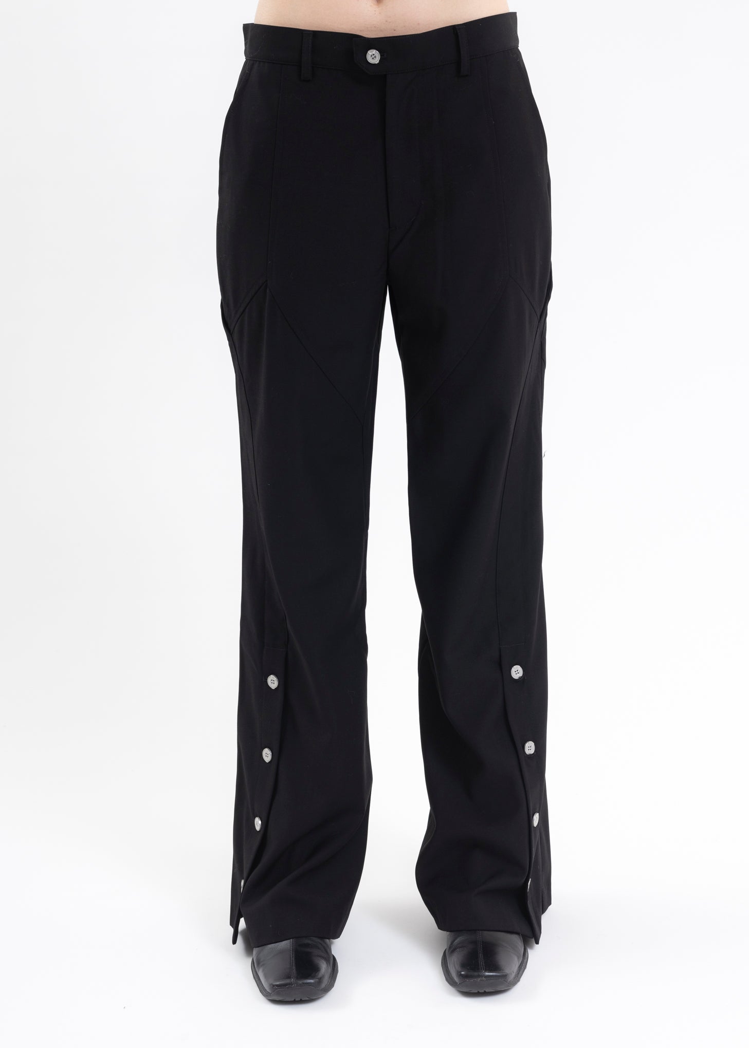 SOLEMN BLACK ARCH PANELLED TAILORED SKI TROUSERS 017 Shop