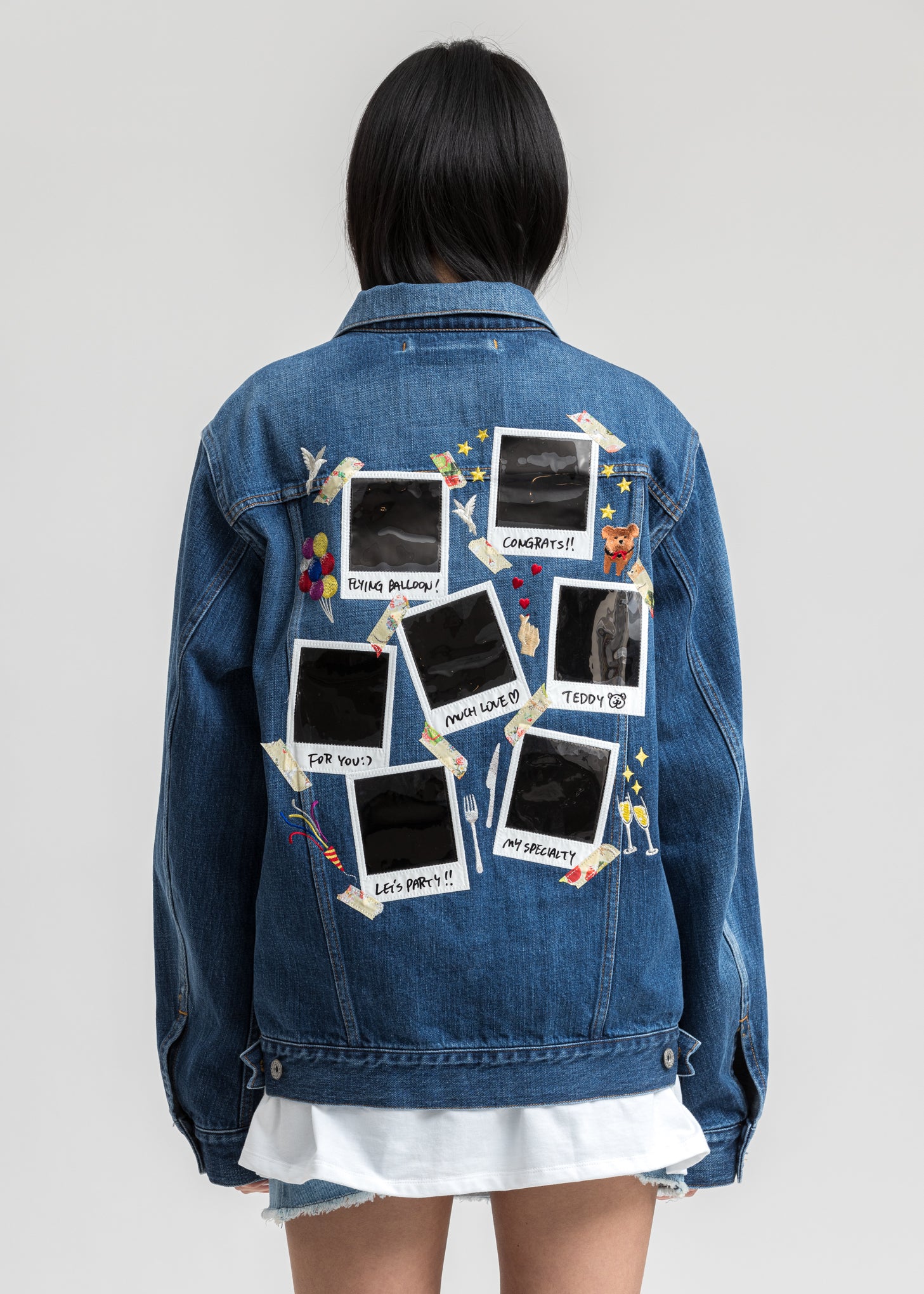 Indigo Memorial Polaroid Denim Jacket – 017 Shop