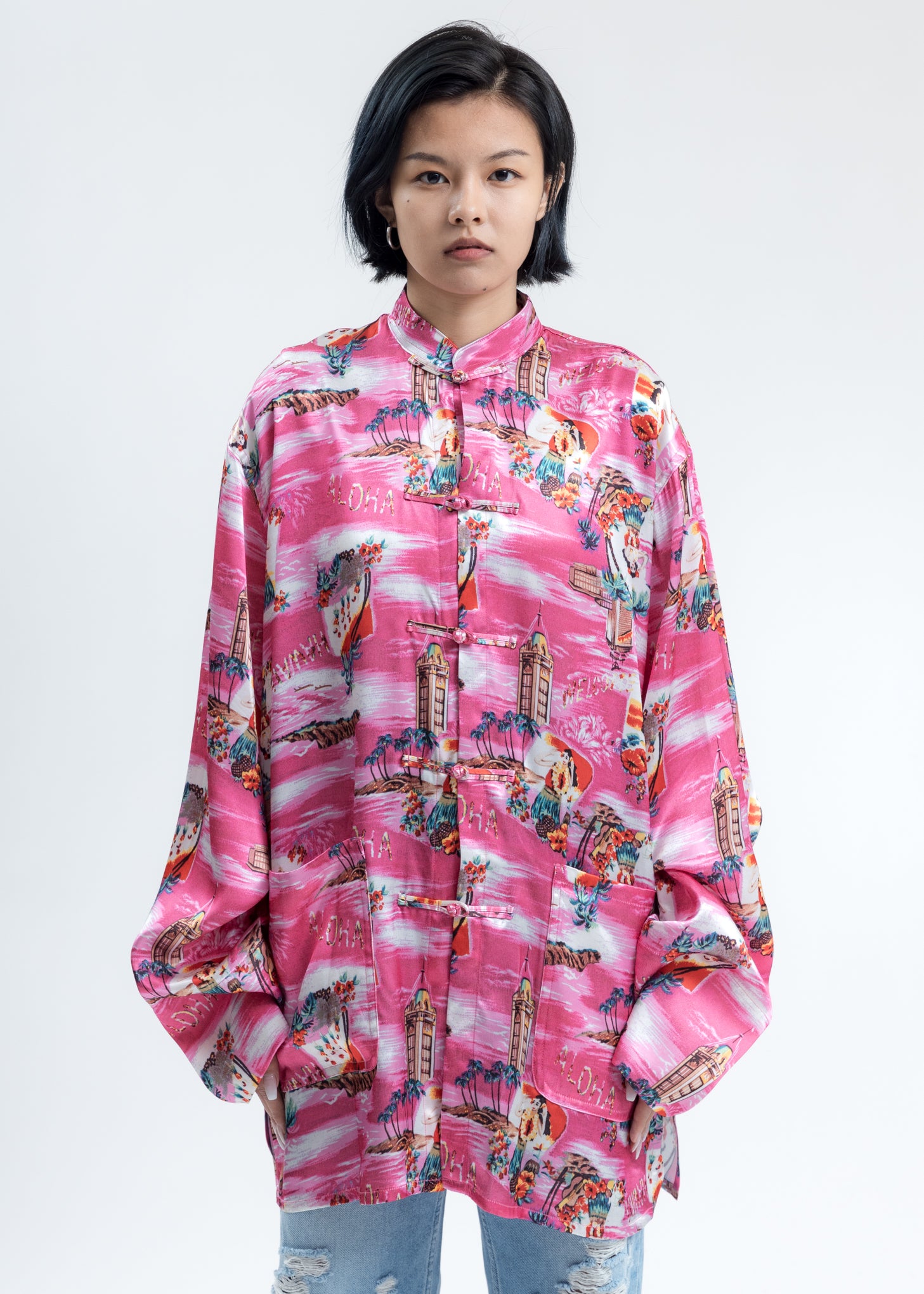 Pink Aloha Kung Fu Shirt – 017 Shop