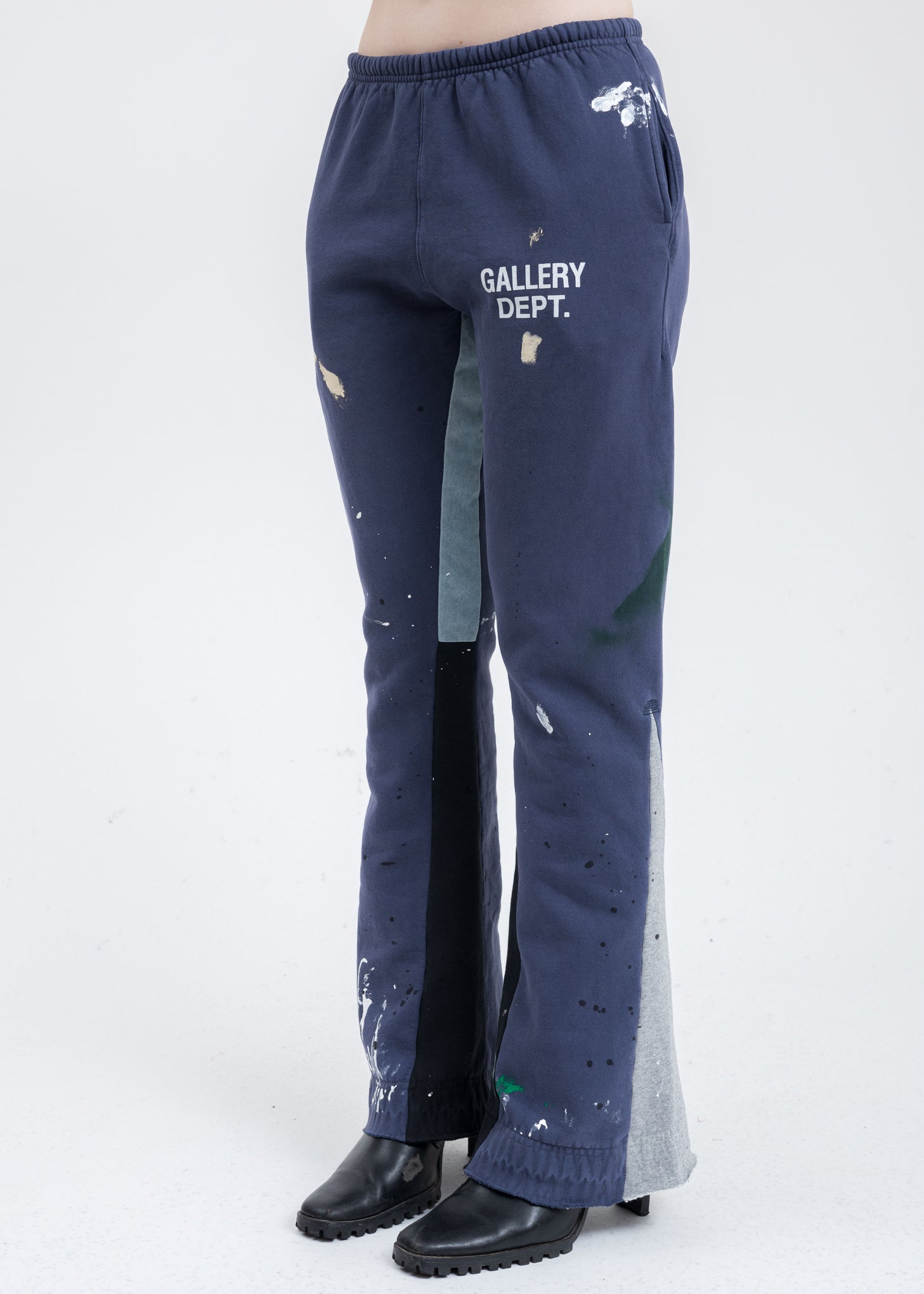 Navy GD Flares PAINTED Sweater Pants