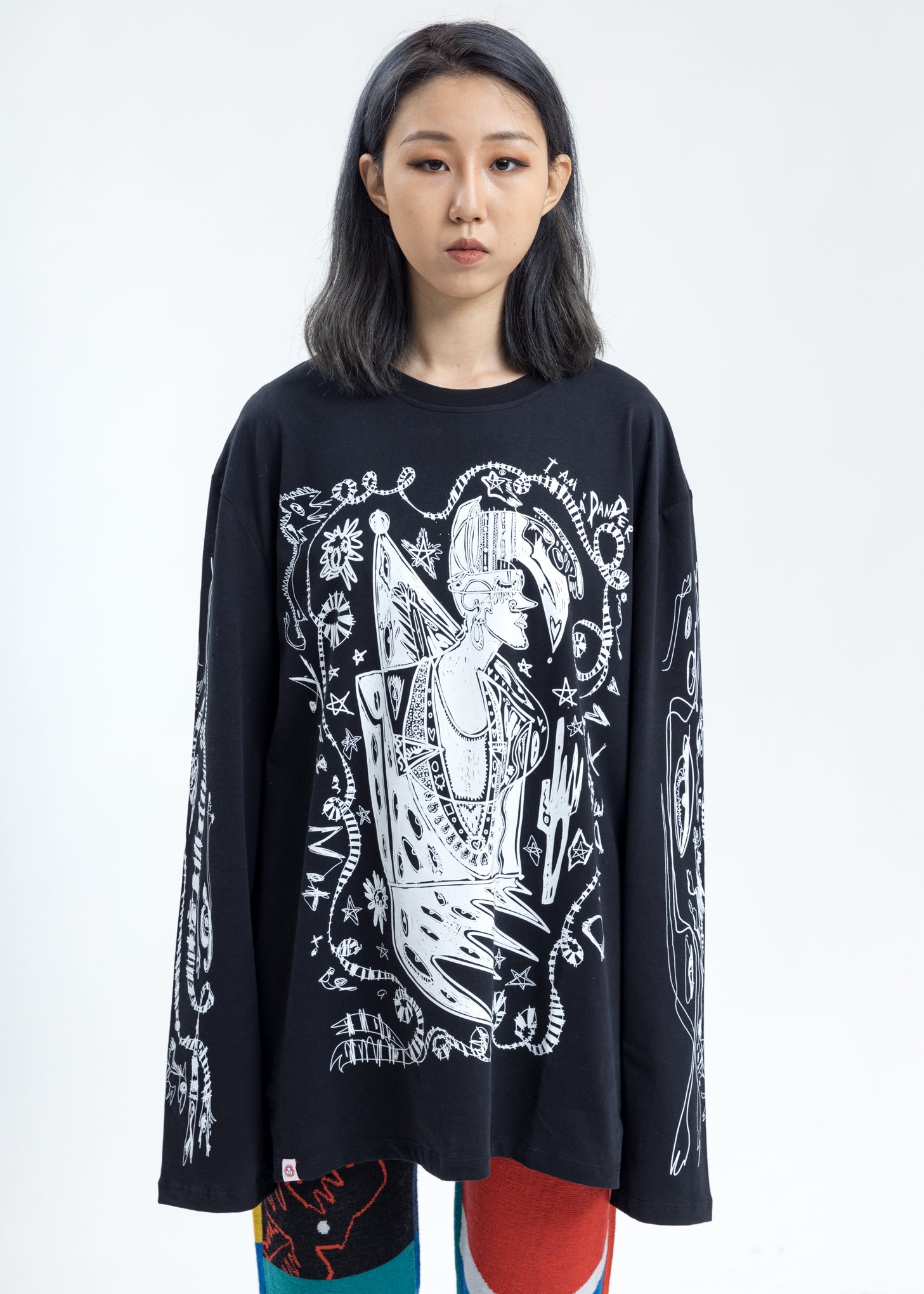 Black Screen Print Long Sleeve 017 Shop