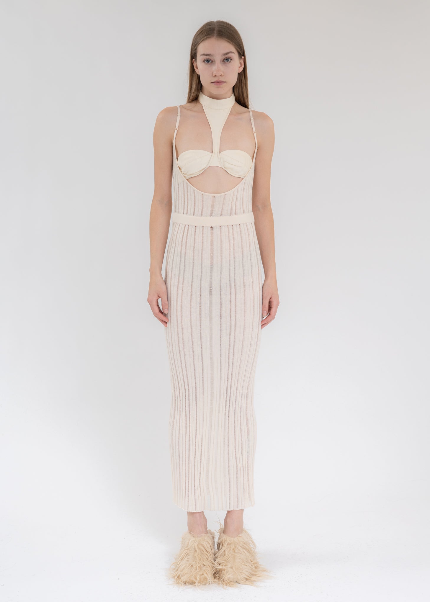 Cream White Long Dress – 017 Shop