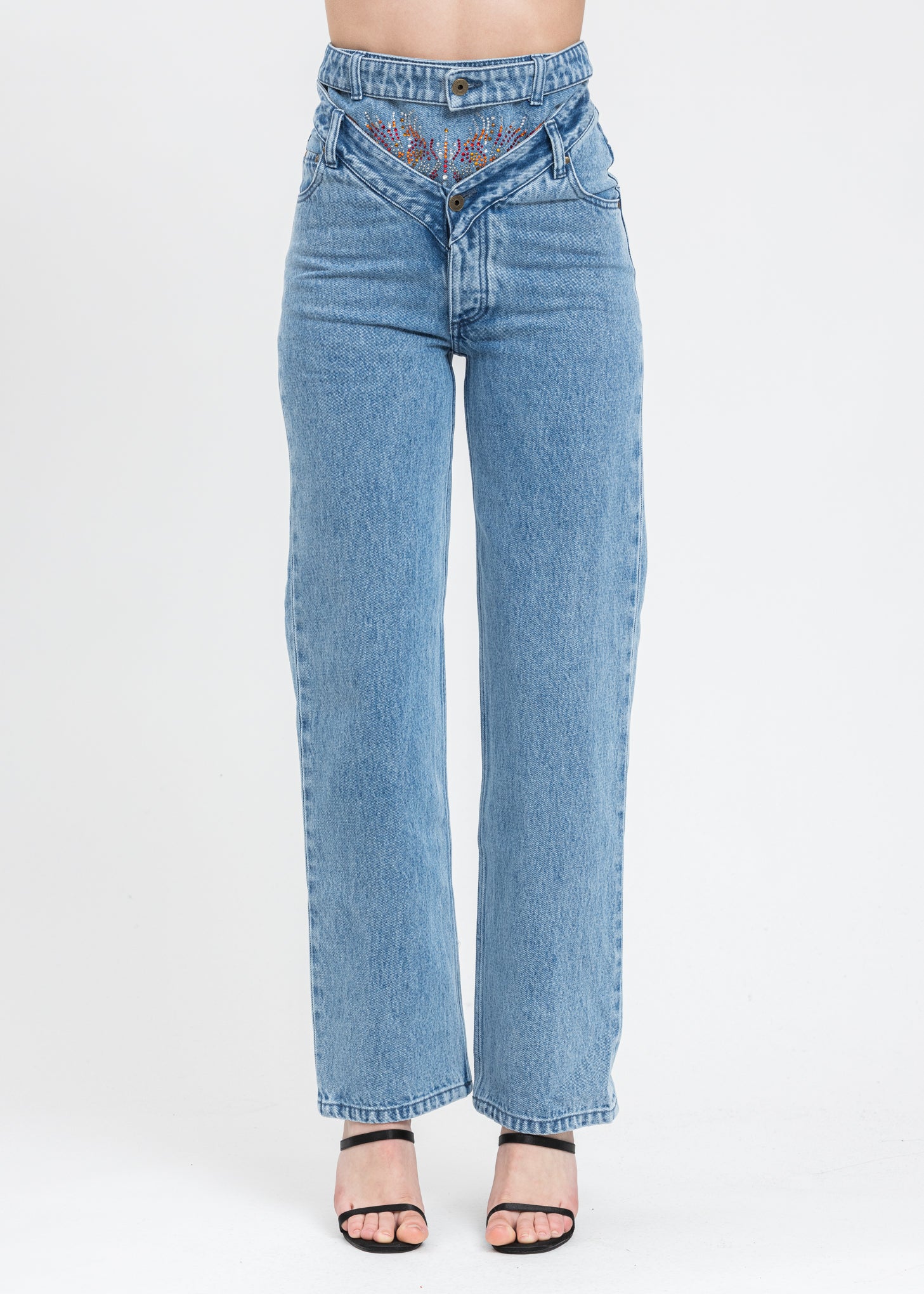High-rise flared jeans in blue - Y Project