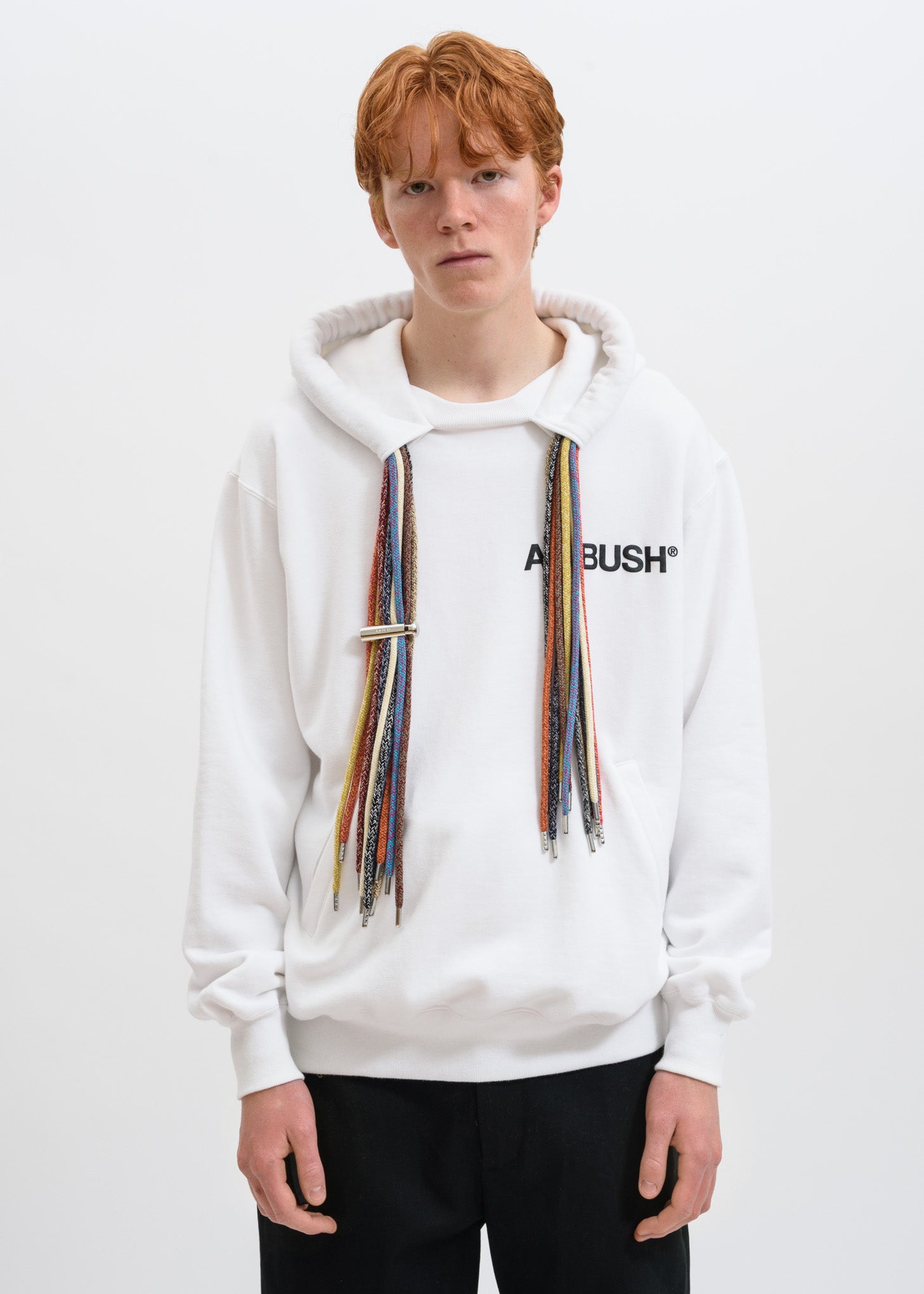 White Multi Cord Hoodie